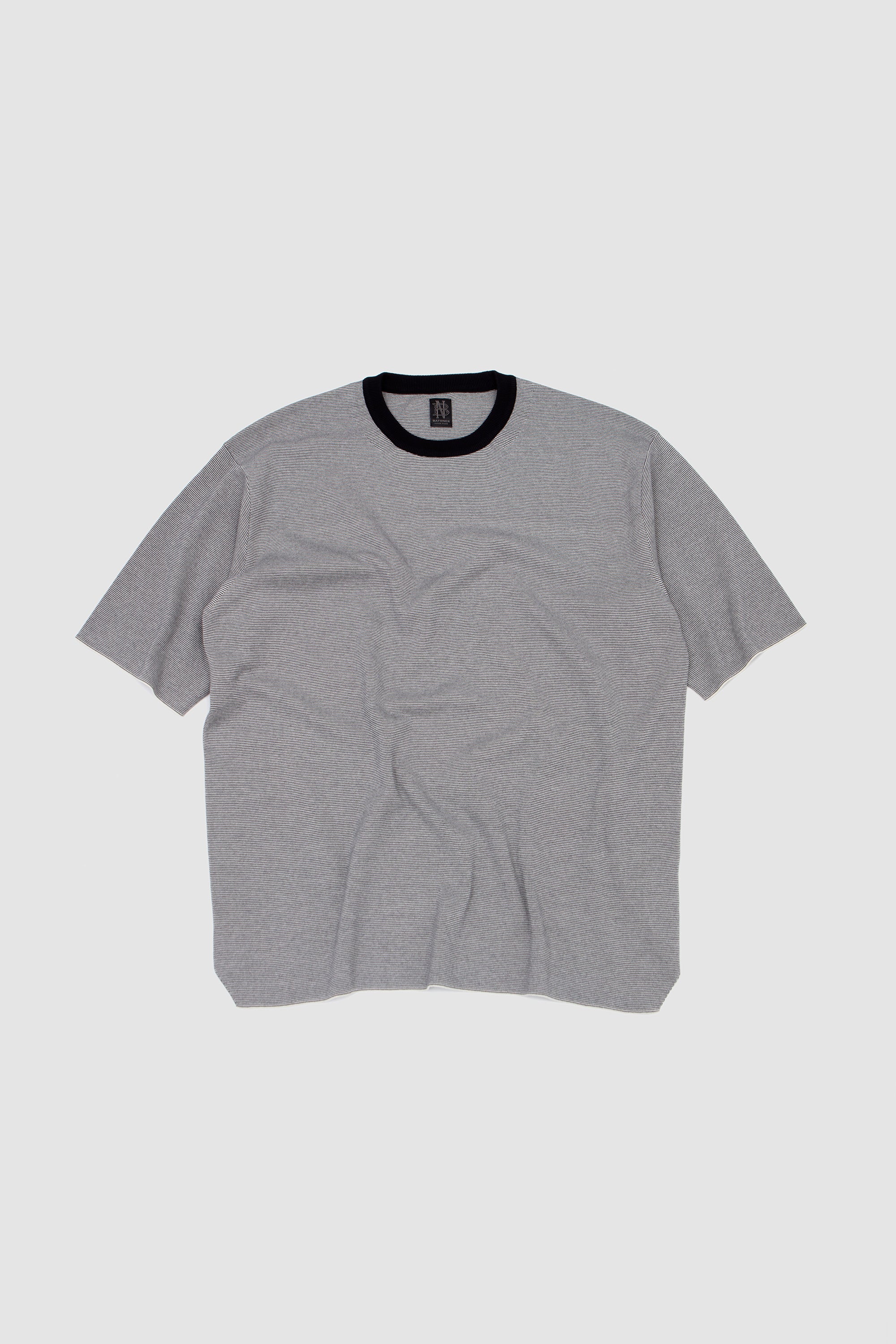 32G Smooth Knit T-Shirt Ivory/ Black