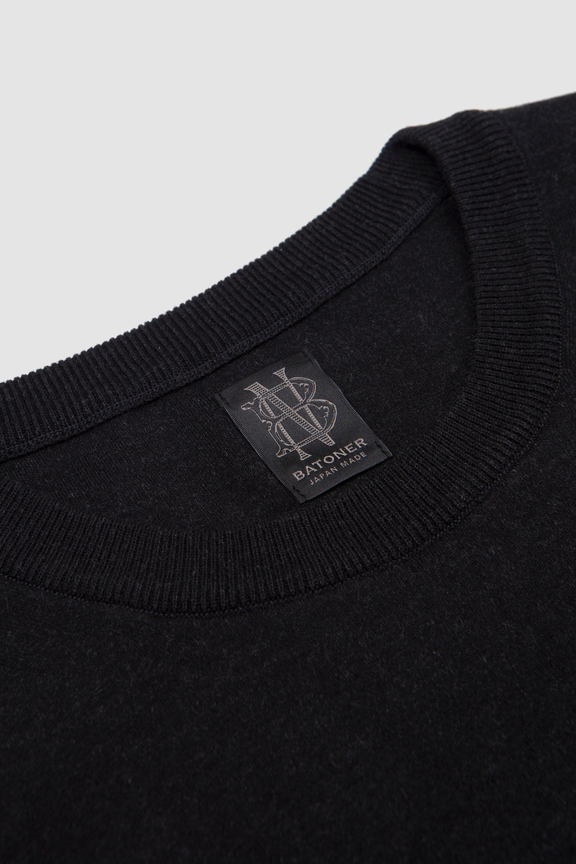 32G Smooth Knit T-Shirt Melange Black