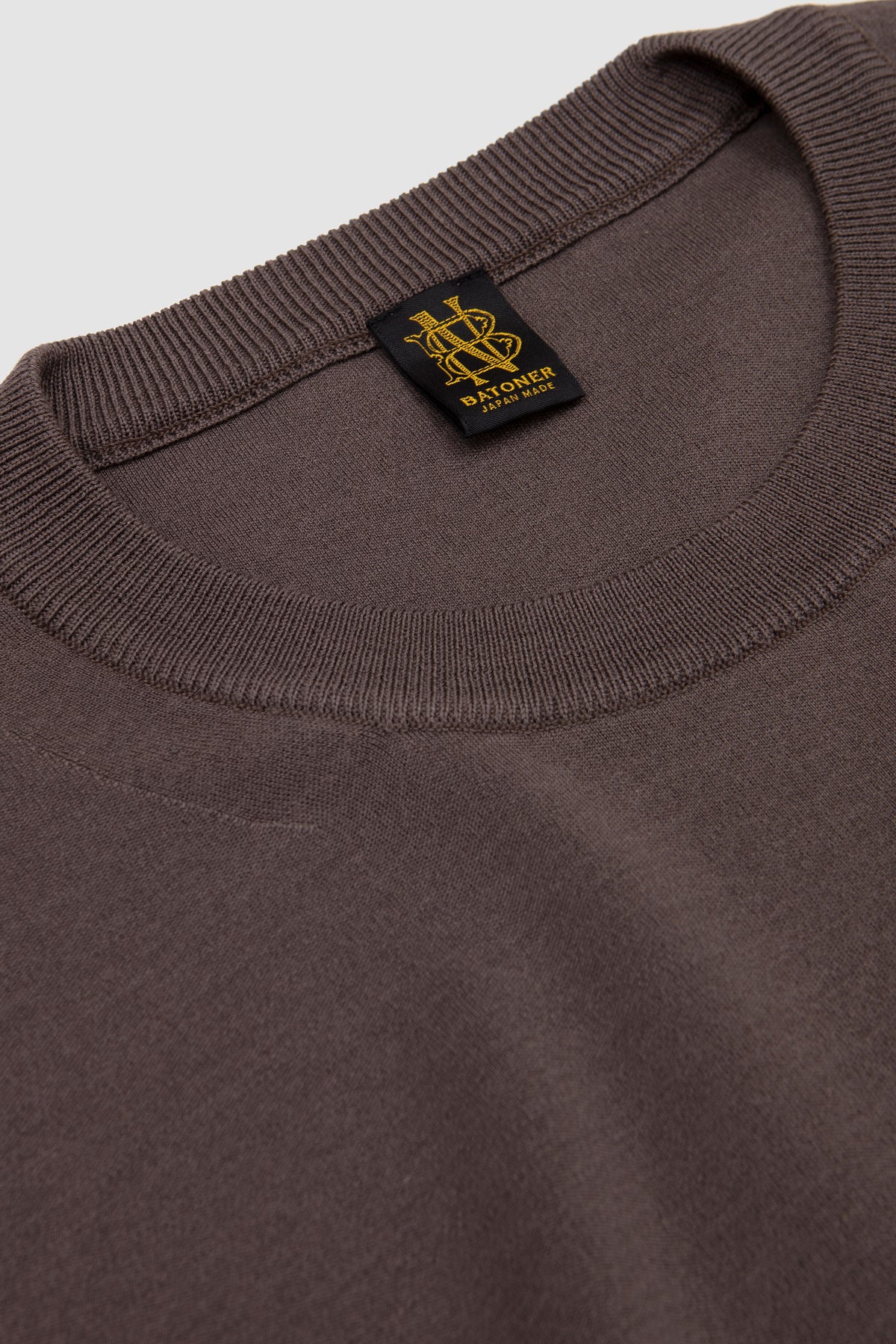 32G Smooth Wool Crew Neck Brown_2