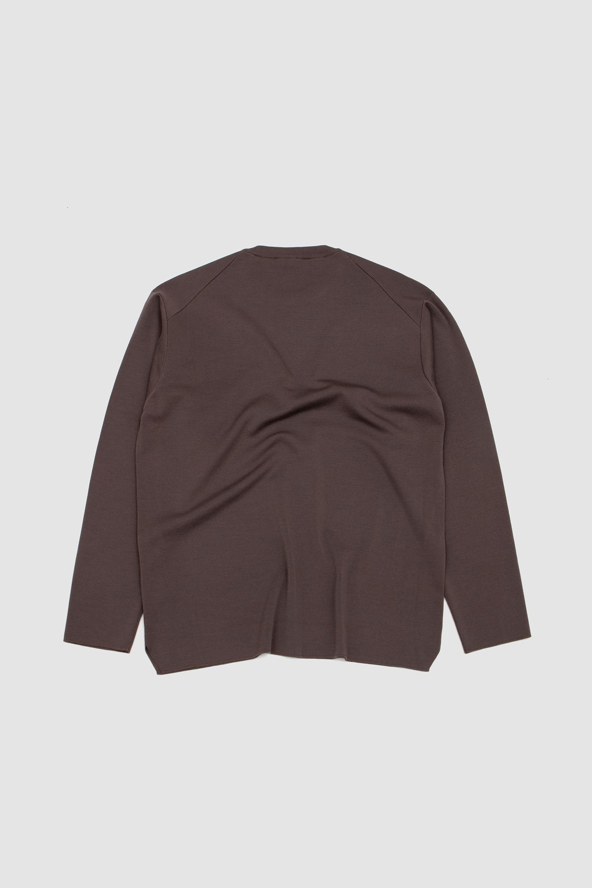 32G Smooth Wool Crew Neck Brown_4