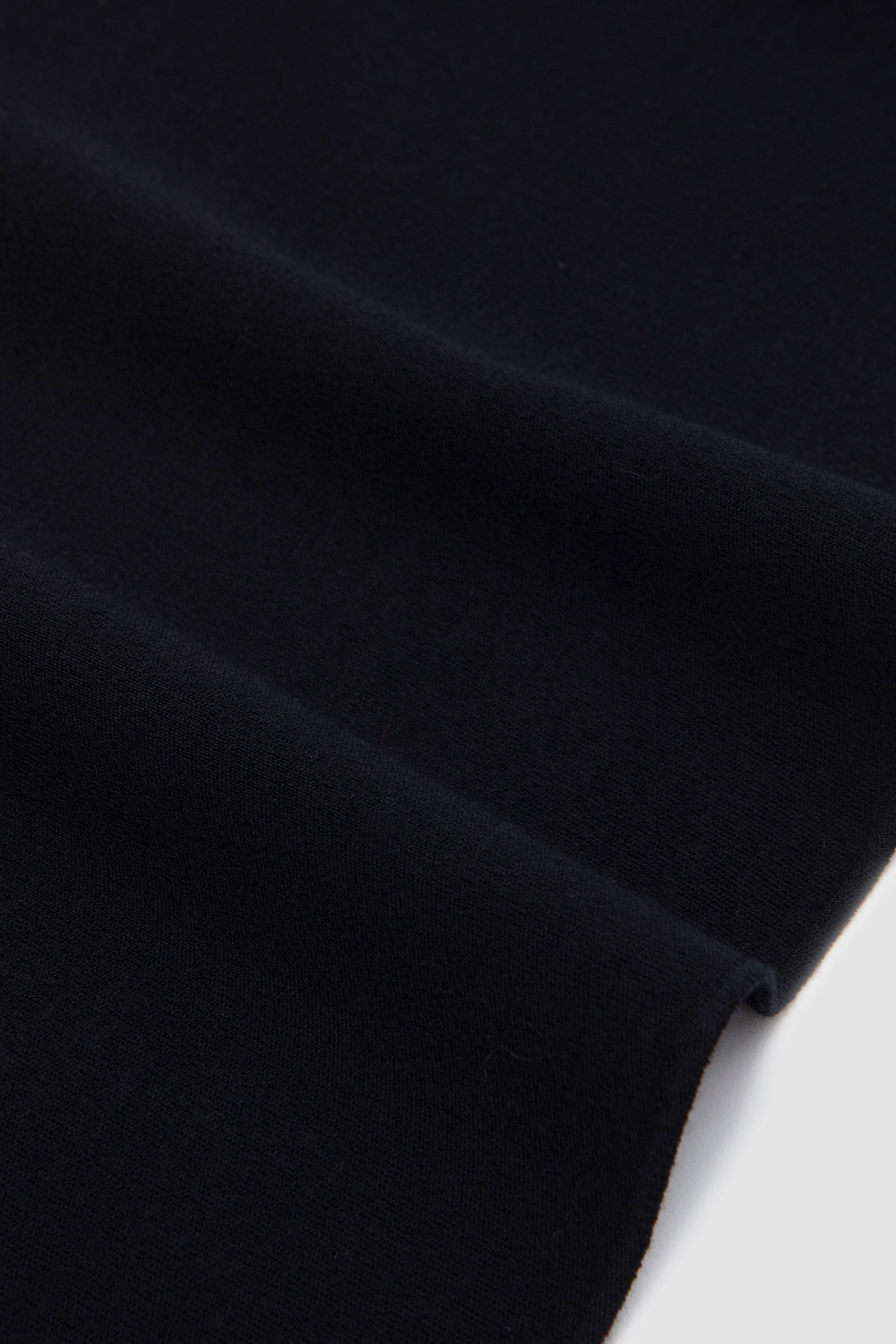 35G Wool Smooth Crew Neck Black