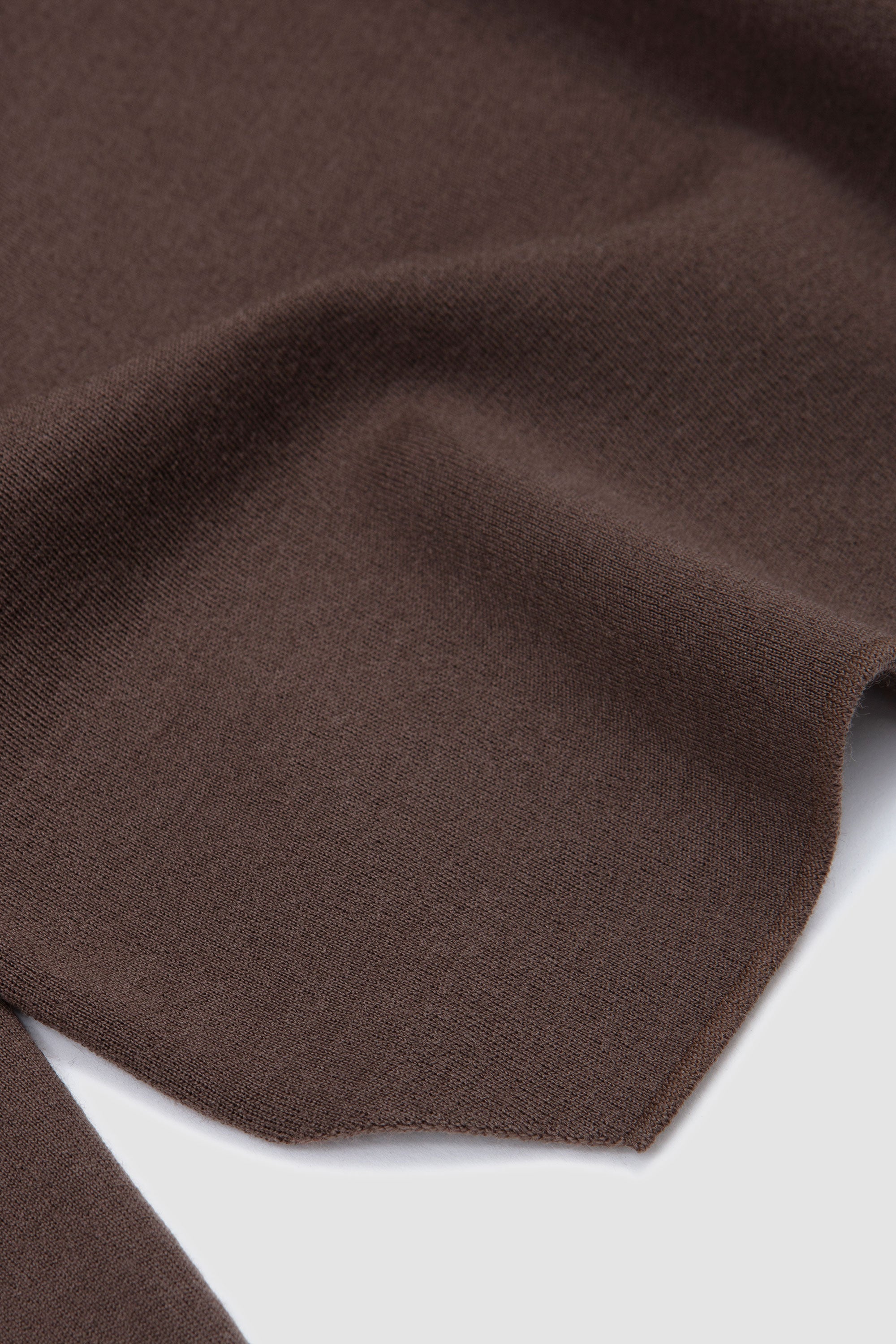 35G Wool Smooth Polo Zip Cardigan Olive