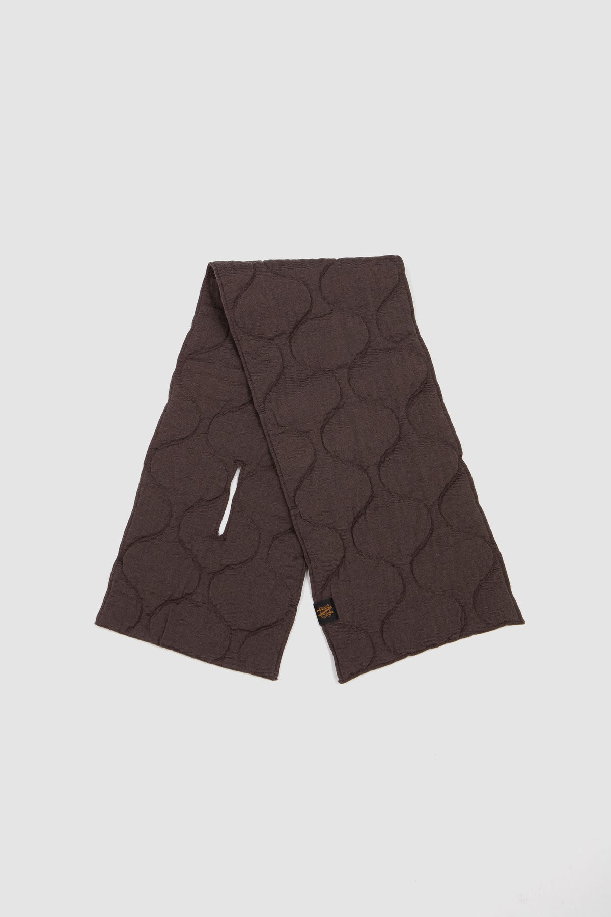 Quilting Muffler Olive Brown_1