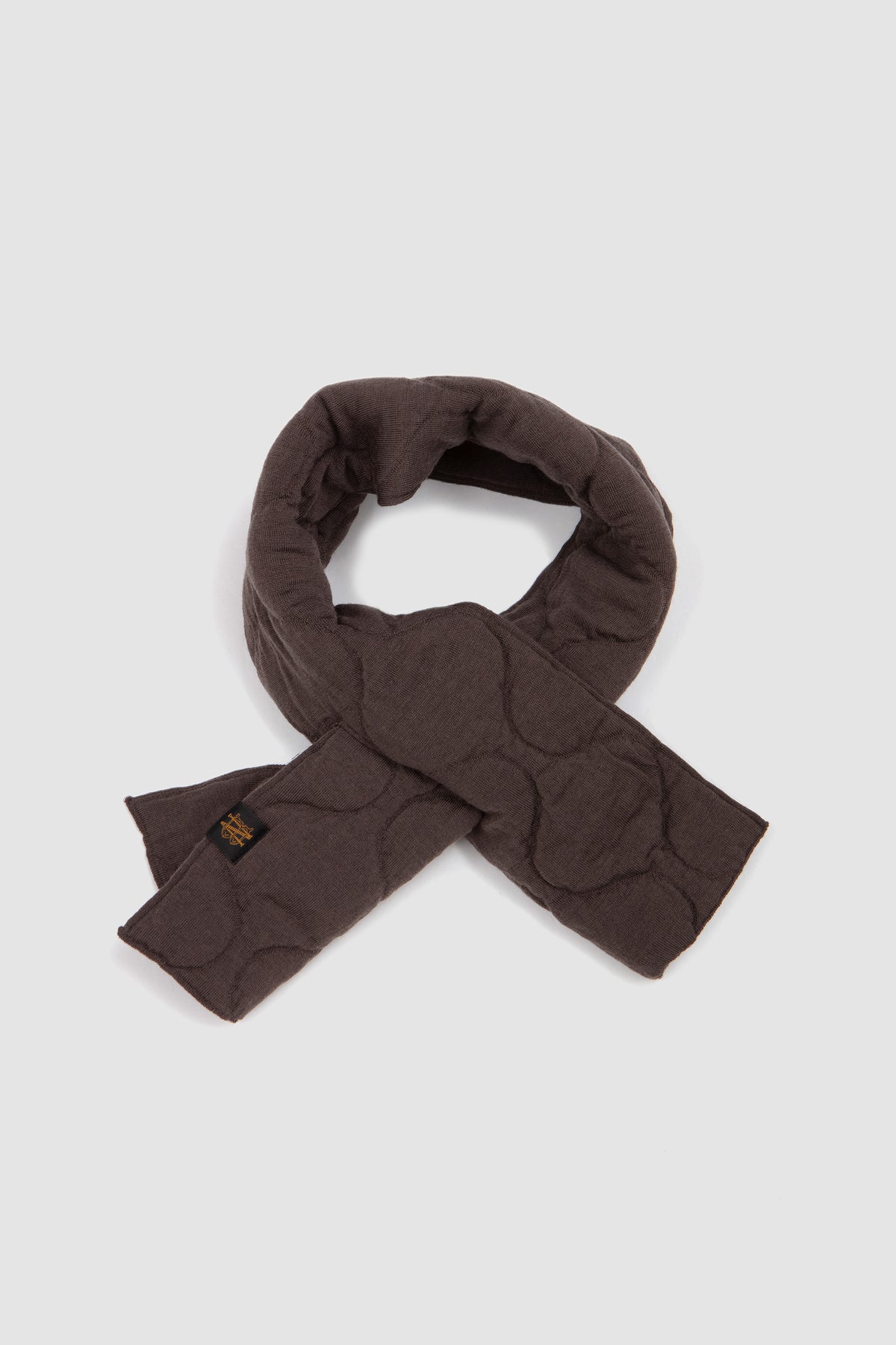 Quilting Muffler Olive Brown_2