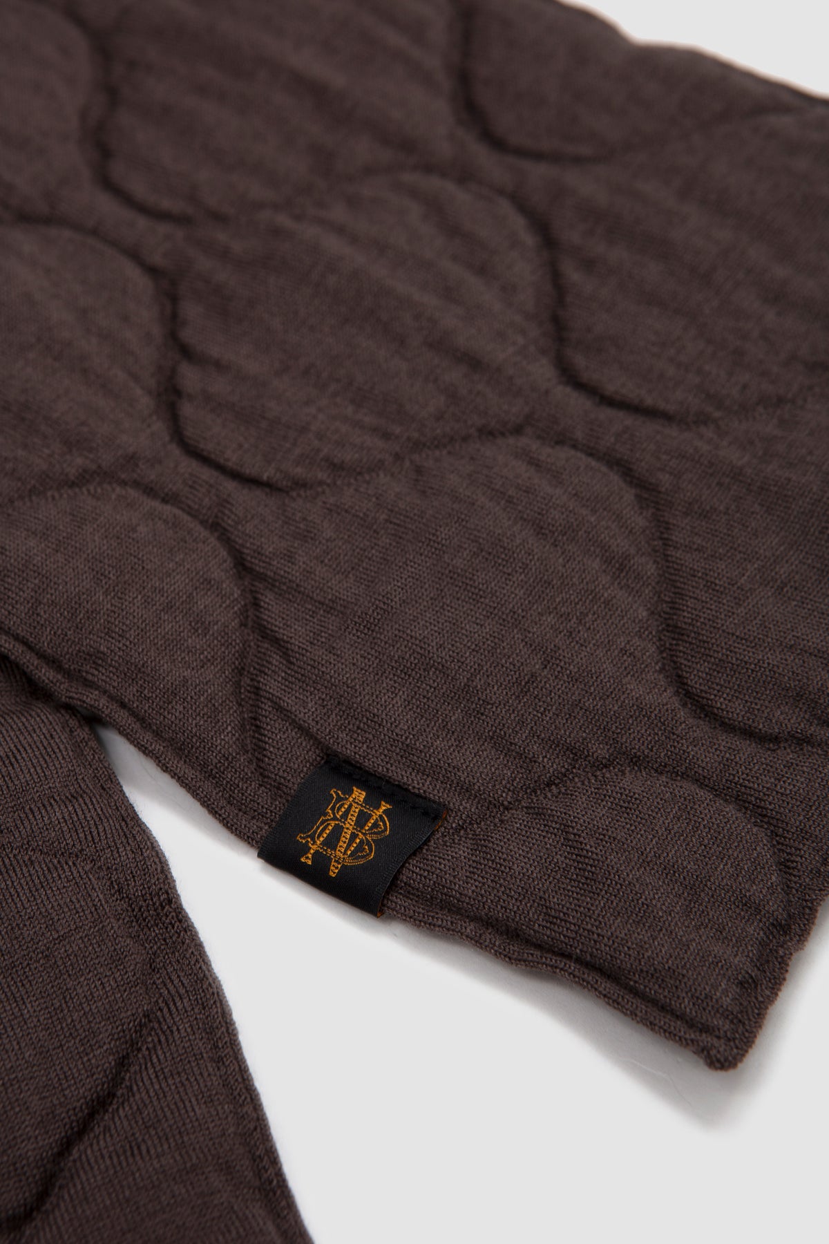 Quilting Muffler Olive Brown_3