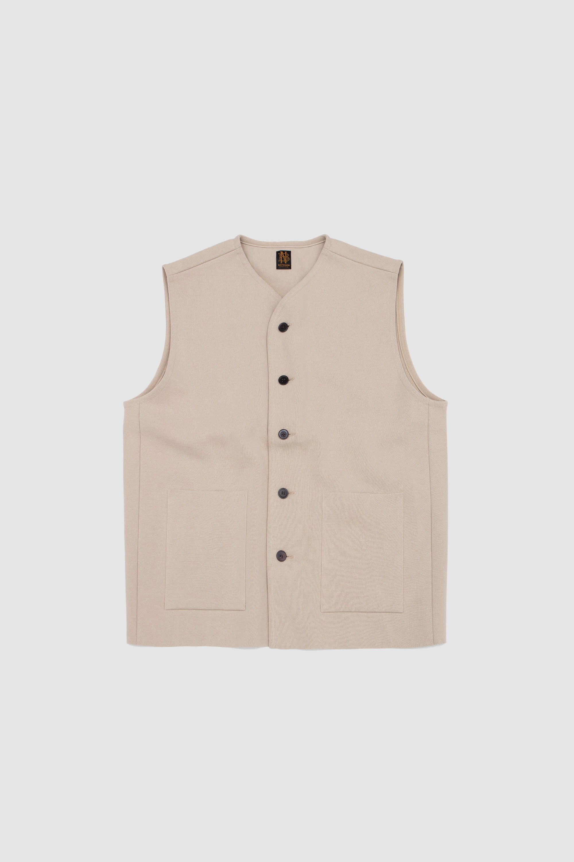 Milano Rib Vest Beige_1