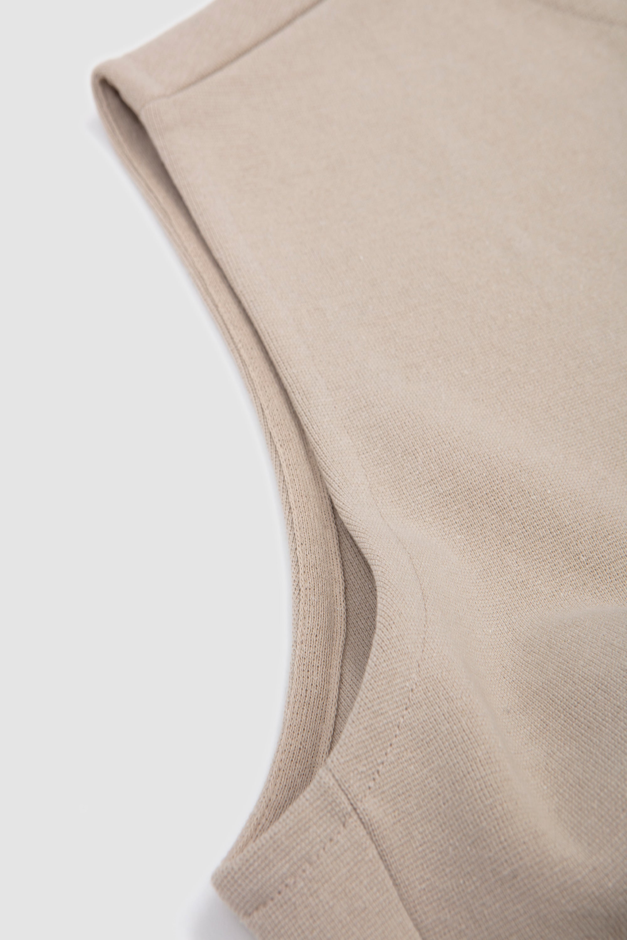Milano Rib Vest Beige
