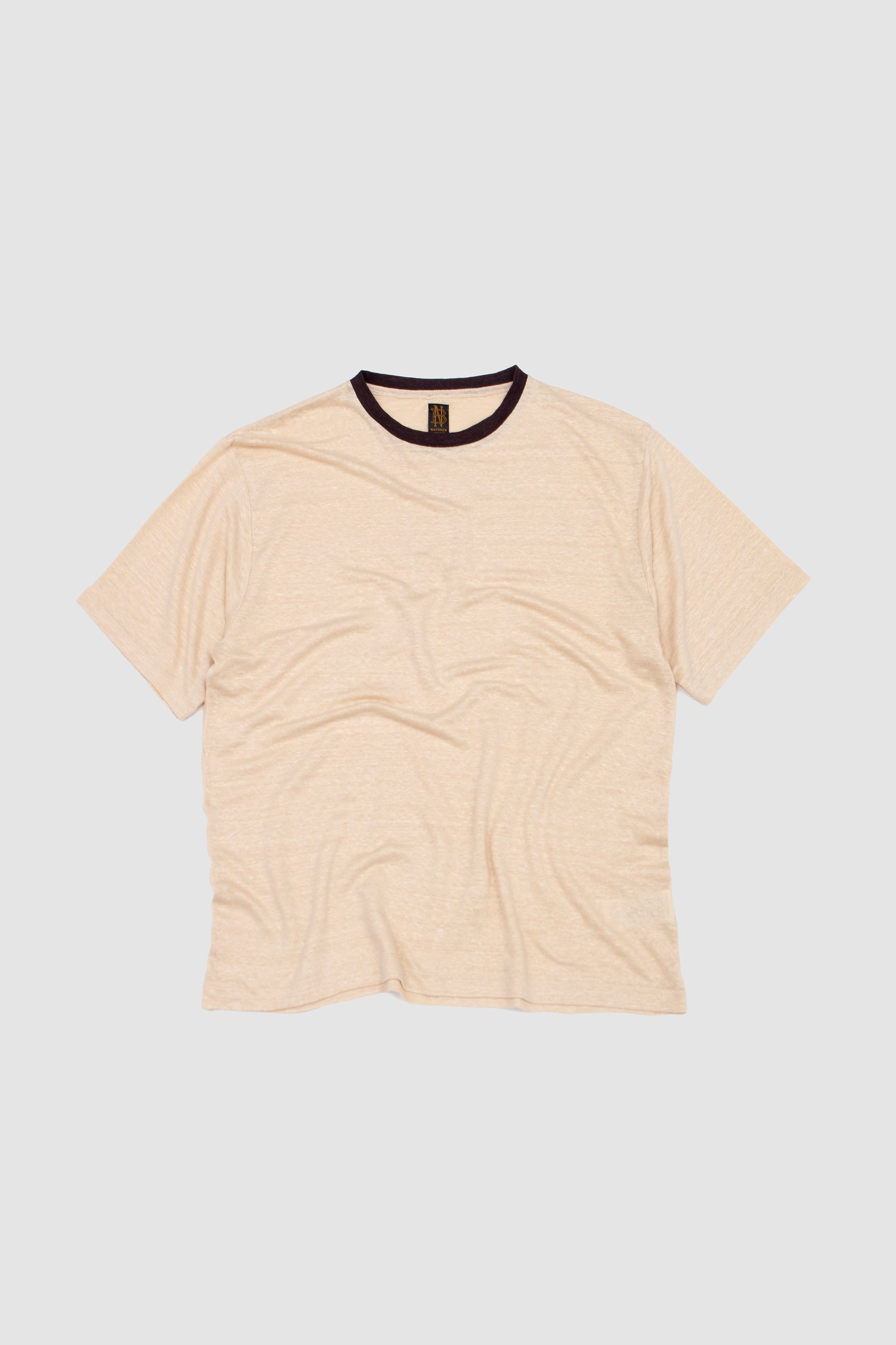 Normandy Linen T-Shirt Beige/ Brown