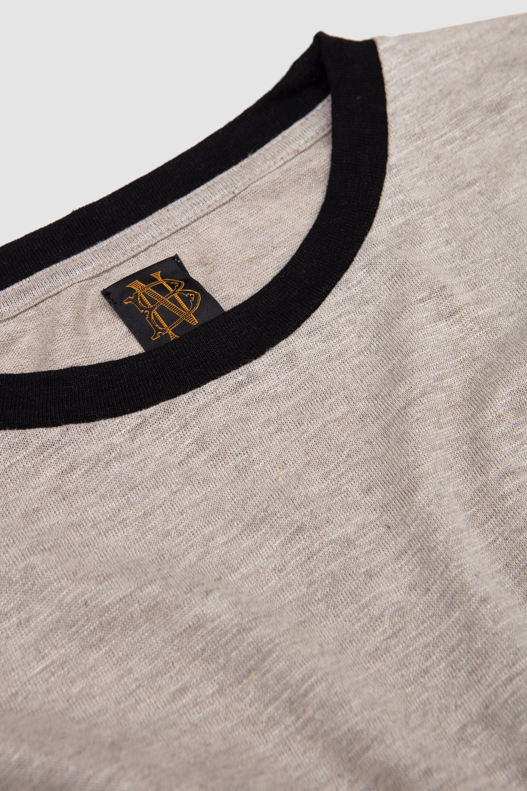 Normandy Linen T-Shirt Natural/ Black