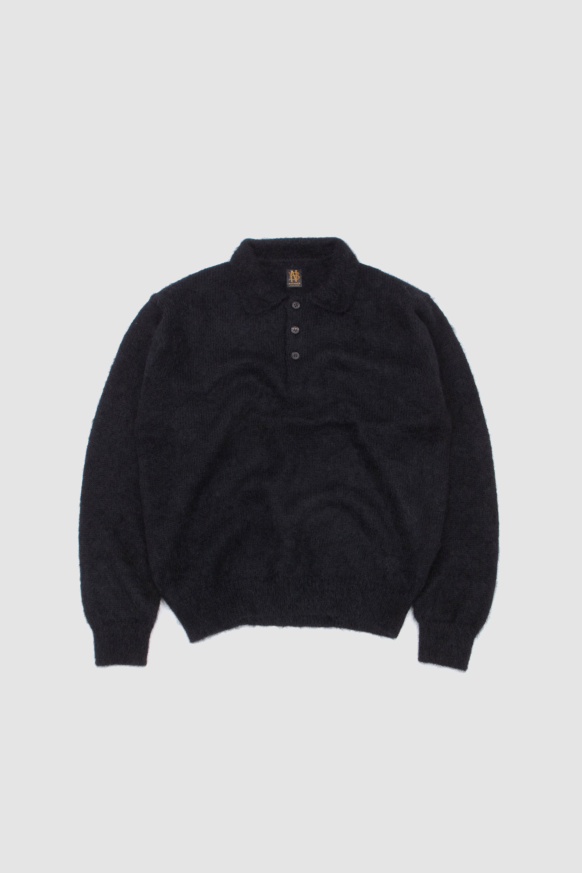 Pure Mohair Polo Black