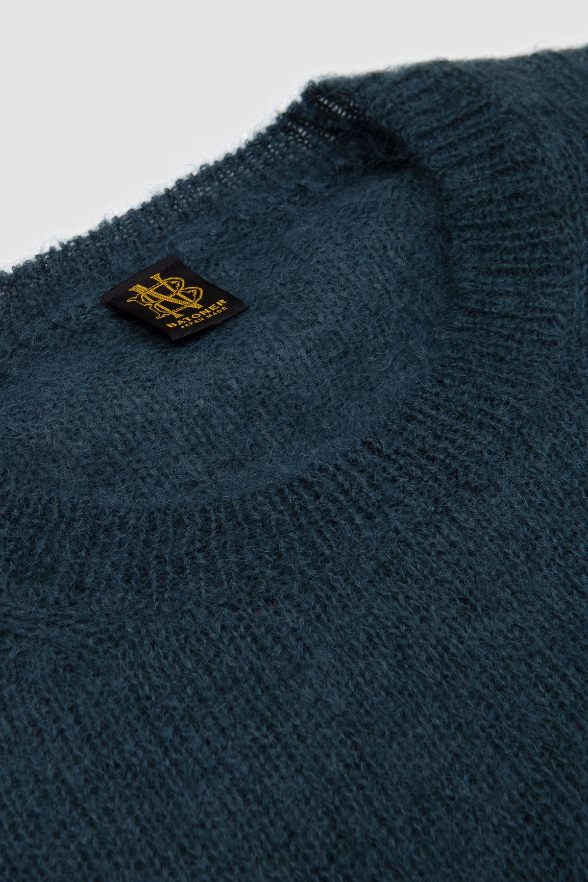 Pure Mohair Crew Neck Ceder Blue_2