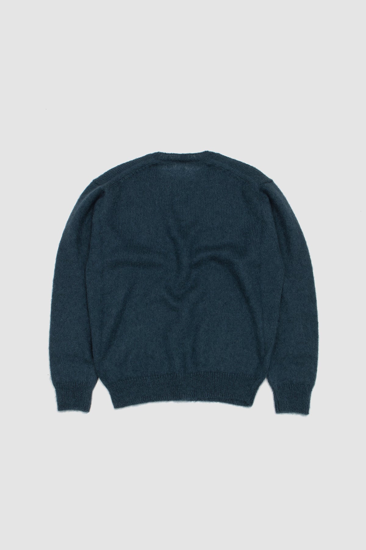 Pure Mohair Crew Neck Ceder Blue_4