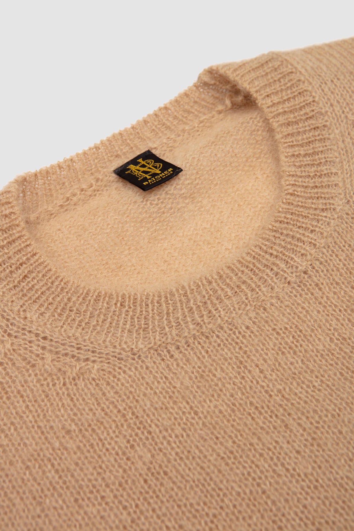 Pure Mohair Crew Neck Yellow_2