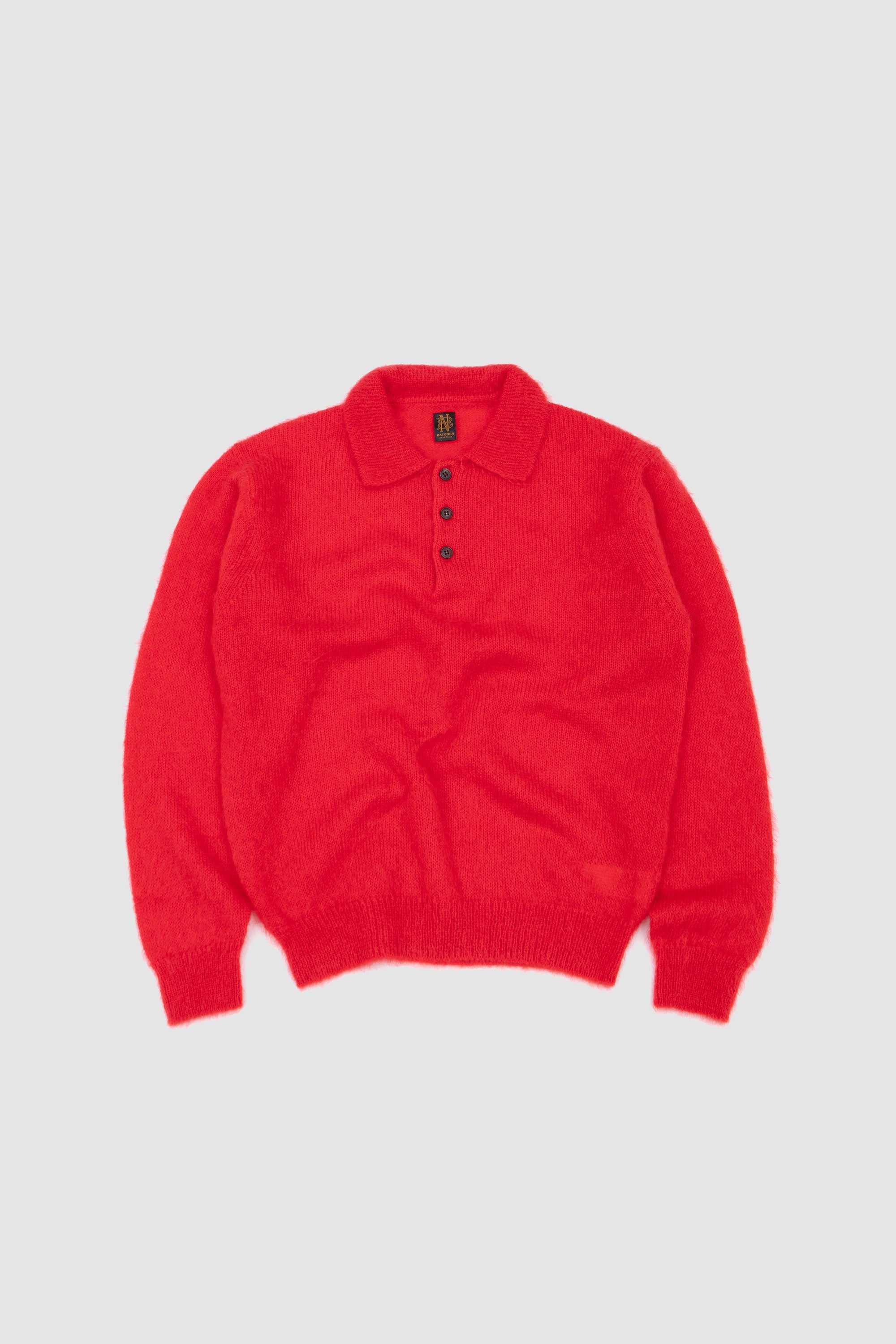 Pure Mohair Polo Vermiliom