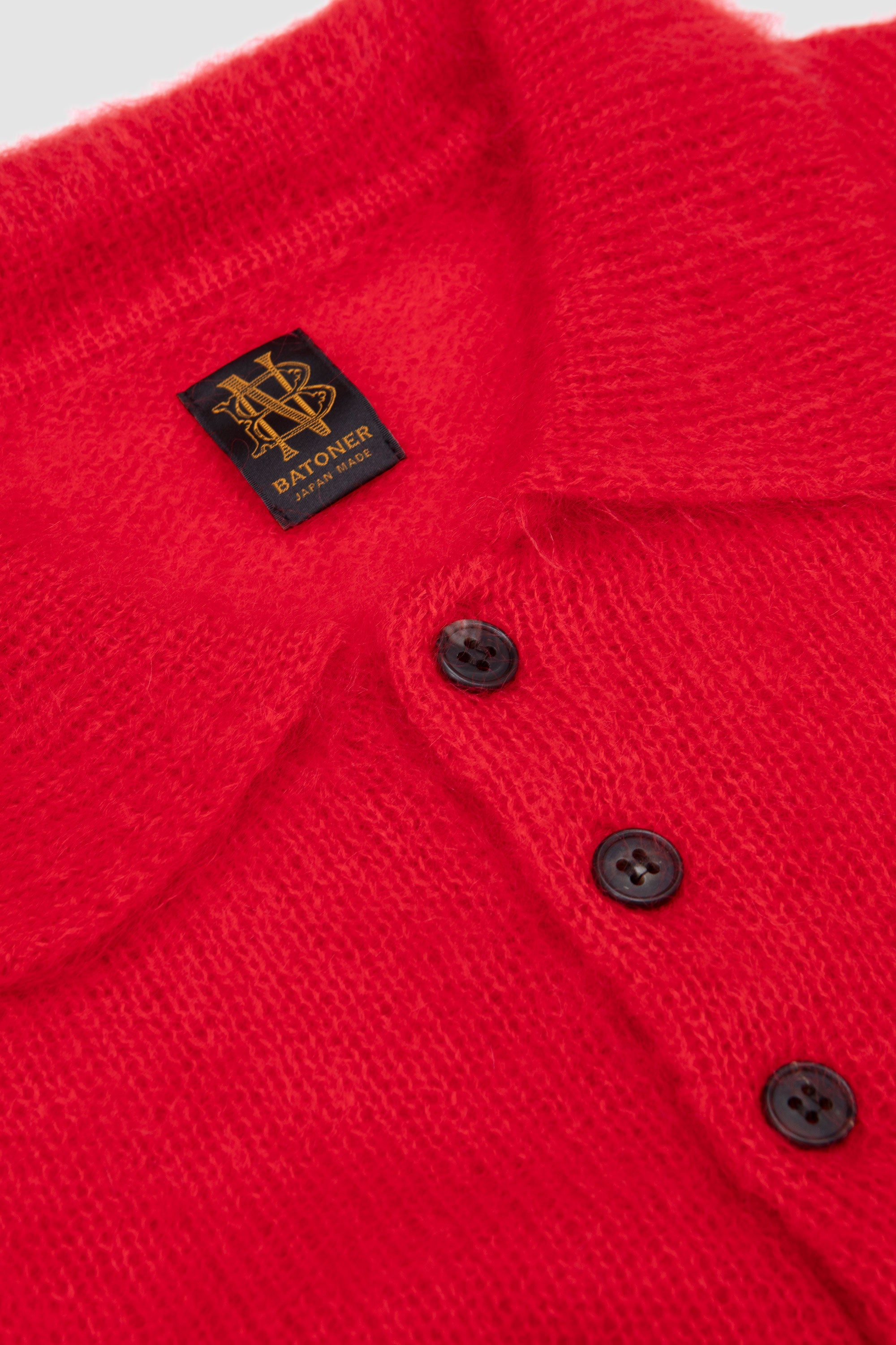 Pure Mohair Polo Vermiliom