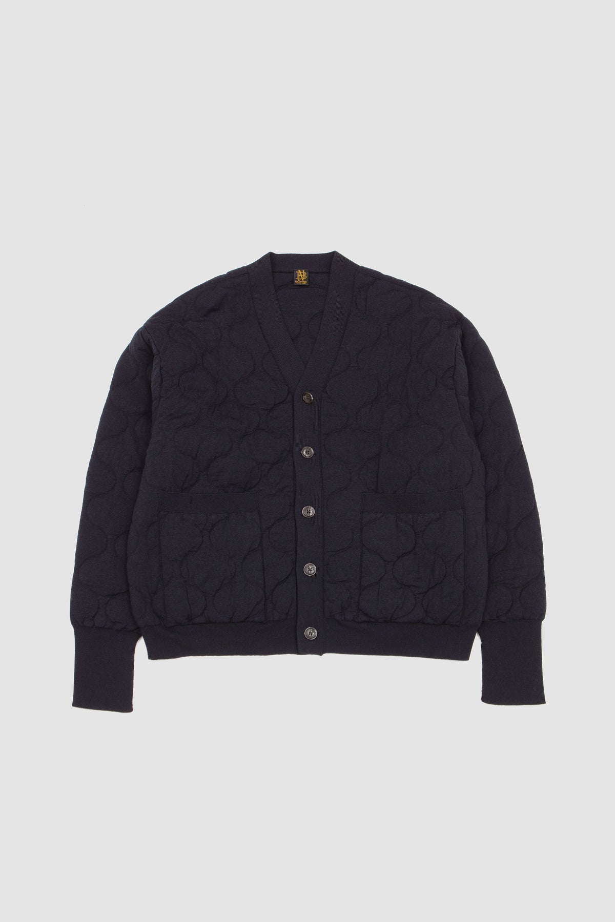 Quilting Knit Cardigan Navy