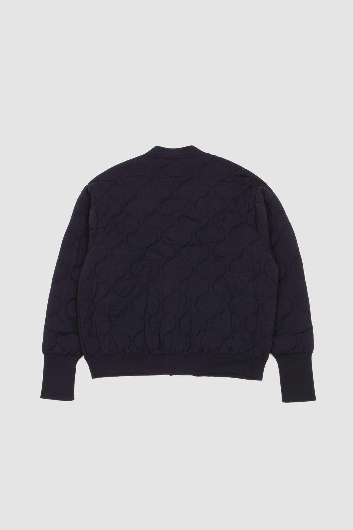 Quilting Knit Cardigan Navy_4