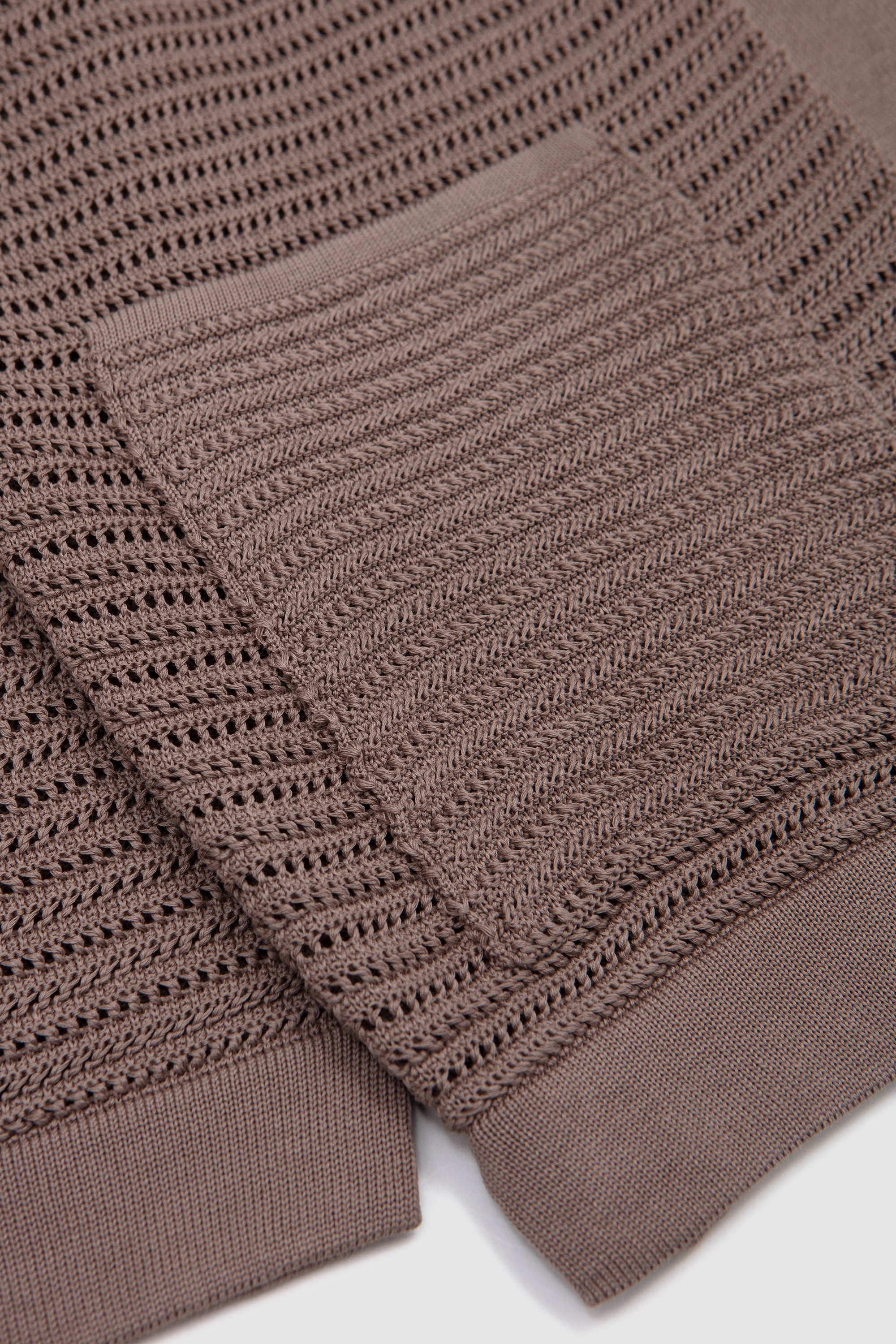 Summer Knit Buttonless Cardigan Brown