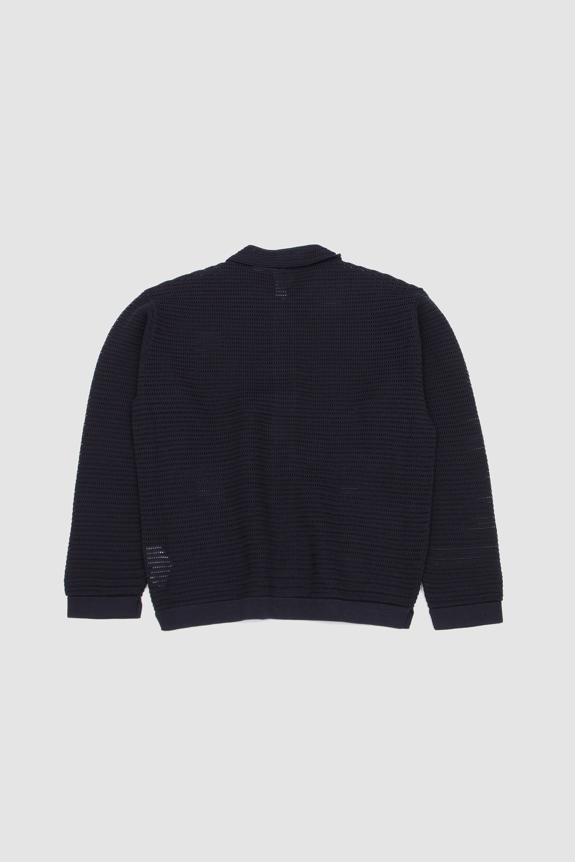 Summer Knit Polo Cardigan Navy_4