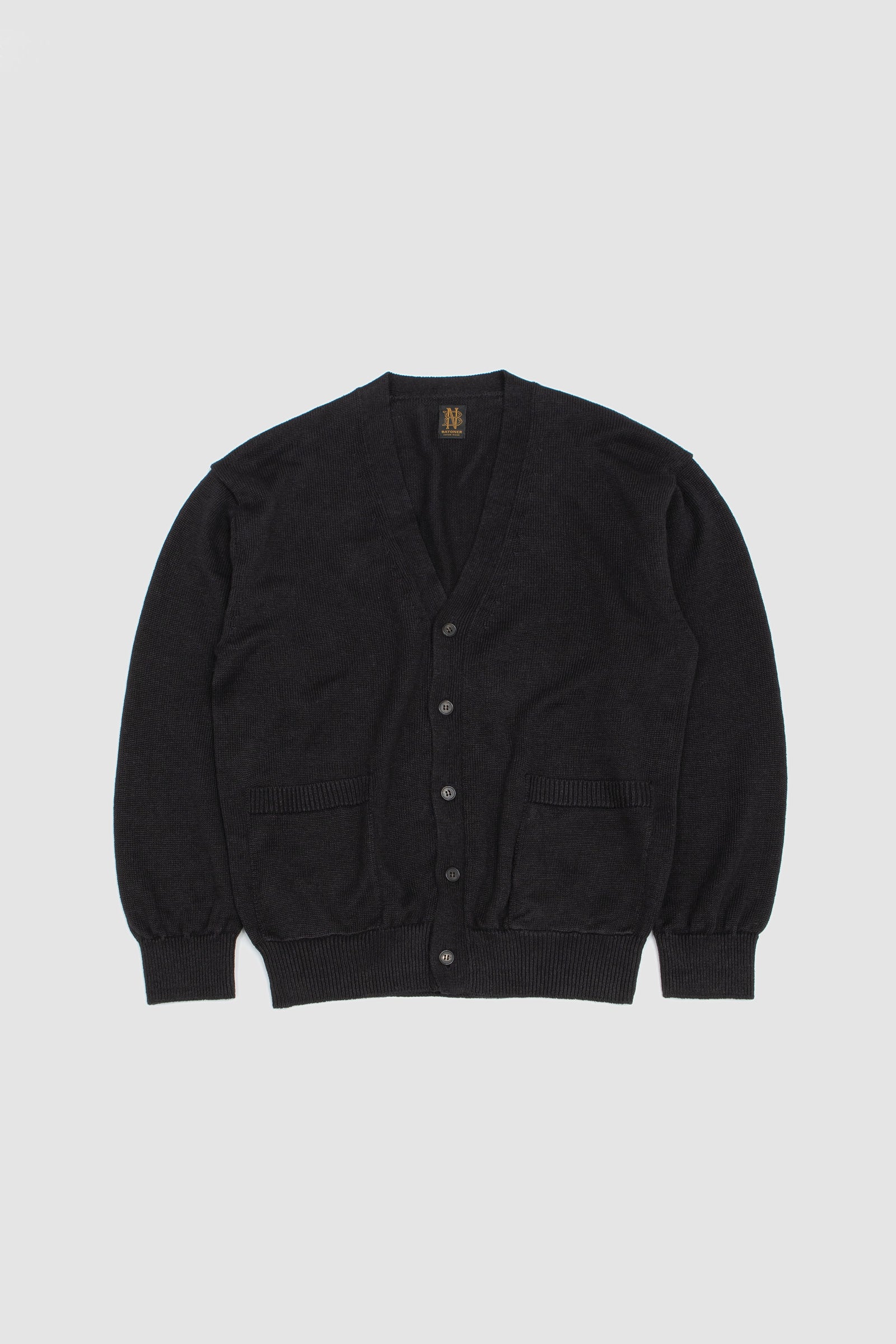 SPORTIVO STORE_Washed High Count Linen V Cardigan Black_2