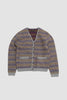 SPORTIVO STORE_9G Double Jacq. Fair Isle Shaggy Cardigan Grey