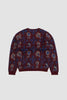 SPORTIVO STORE_Botanical Jacquard Cardigan Burgundy_5