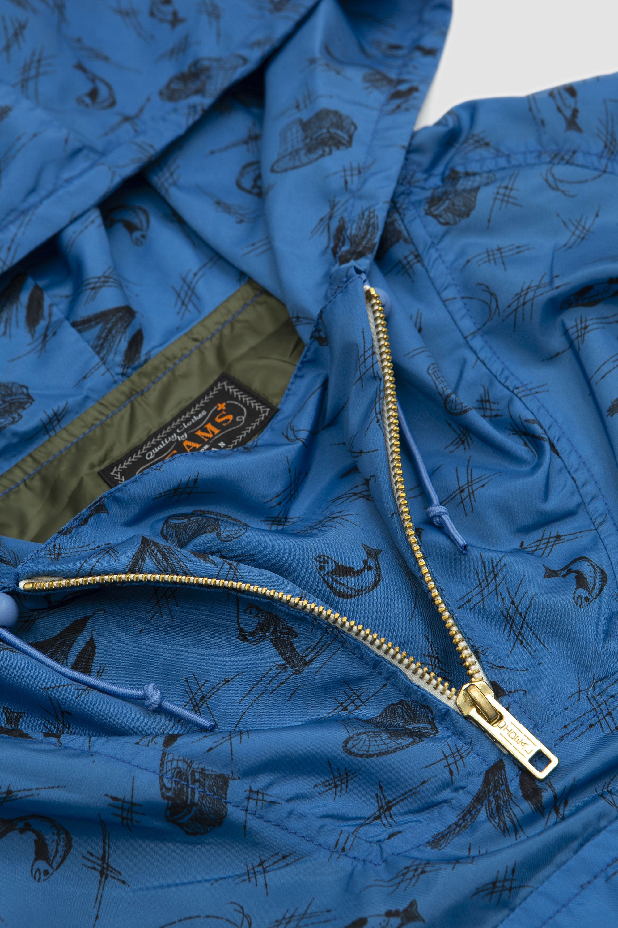 Nylon Print Eurosport Anorak Blue