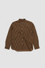 SPORTIVO STORE_Cotton Dobby Komon Print Button Down Shirt Brown_2