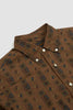 SPORTIVO STORE_Cotton Dobby Komon Print Button Down Shirt Brown_3