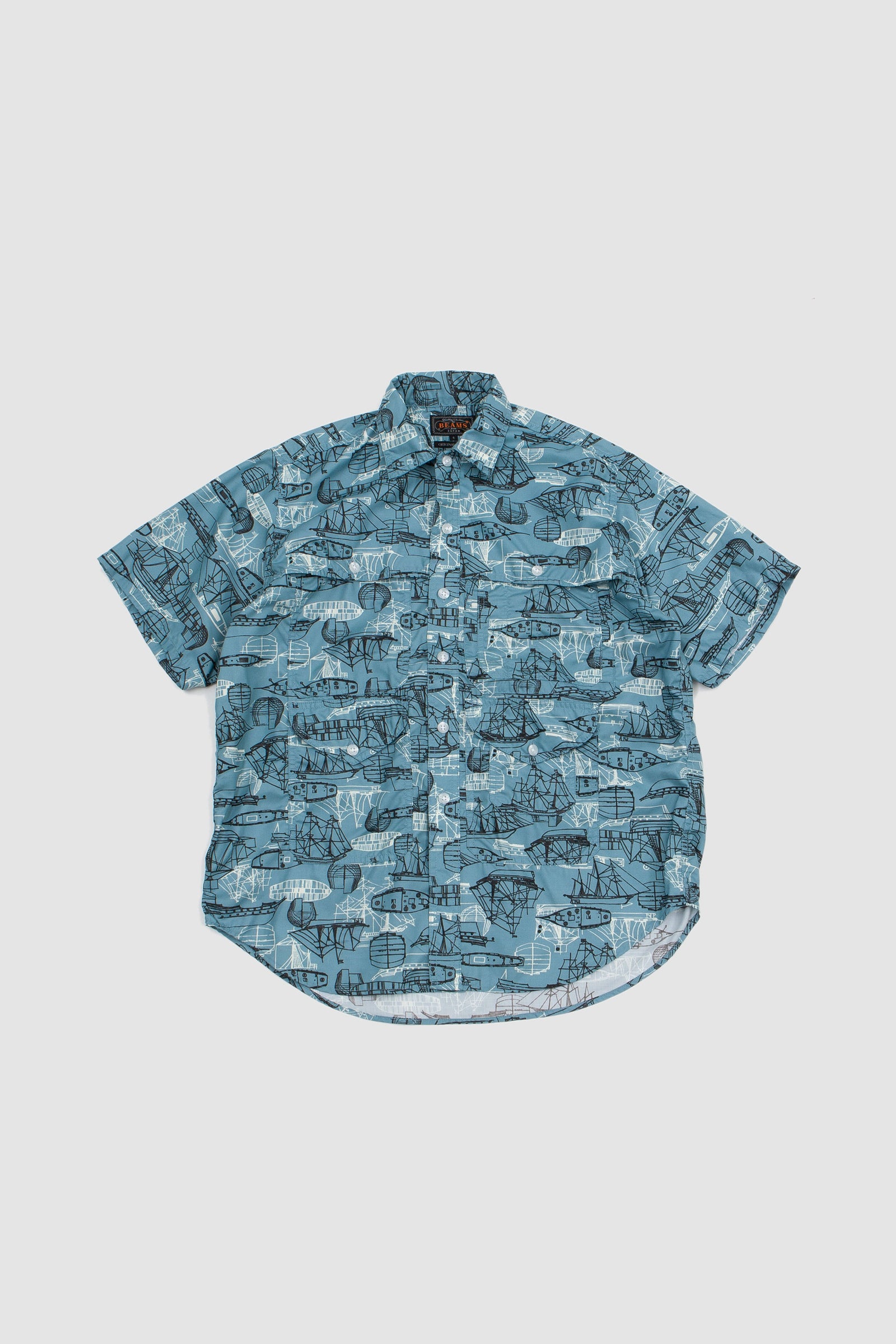 SPORTIVO STORE_II Polyester Print Adventure Shirt Sax_2