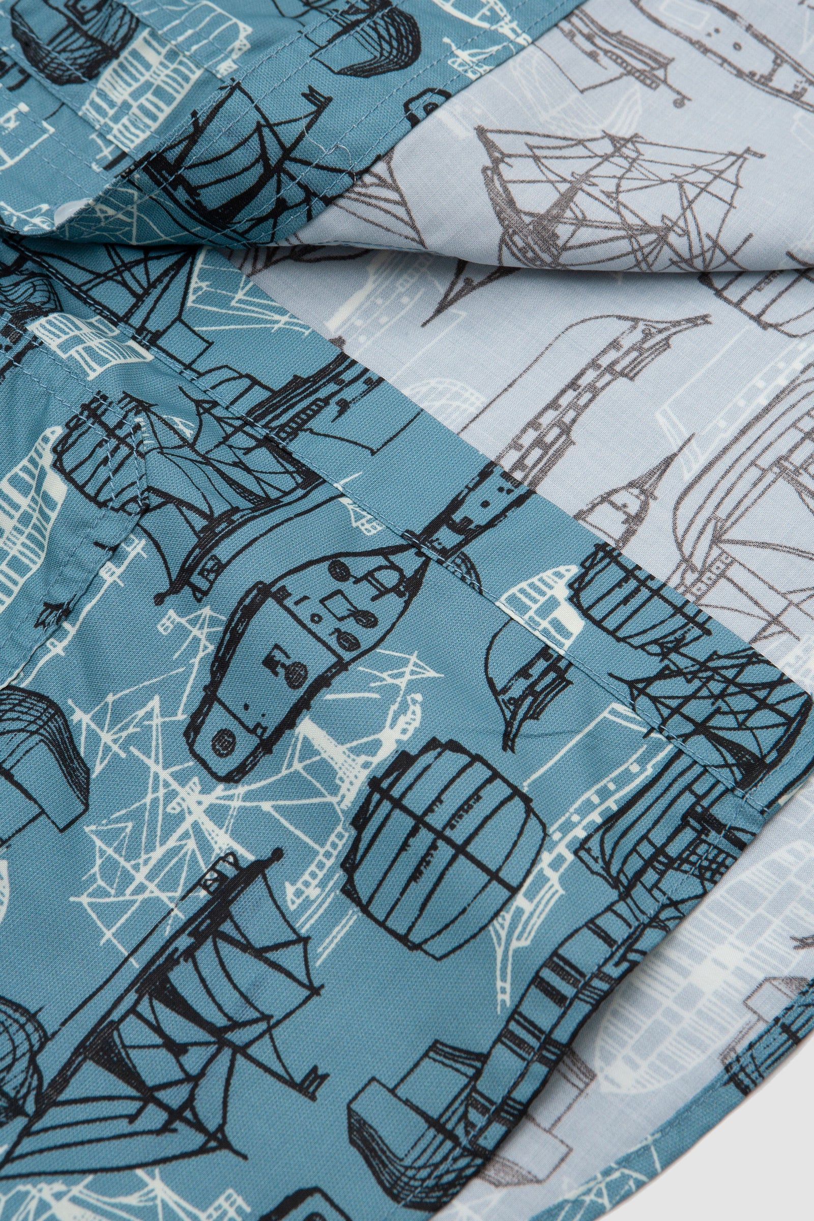 SPORTIVO STORE_II Polyester Print Adventure Shirt Sax_4