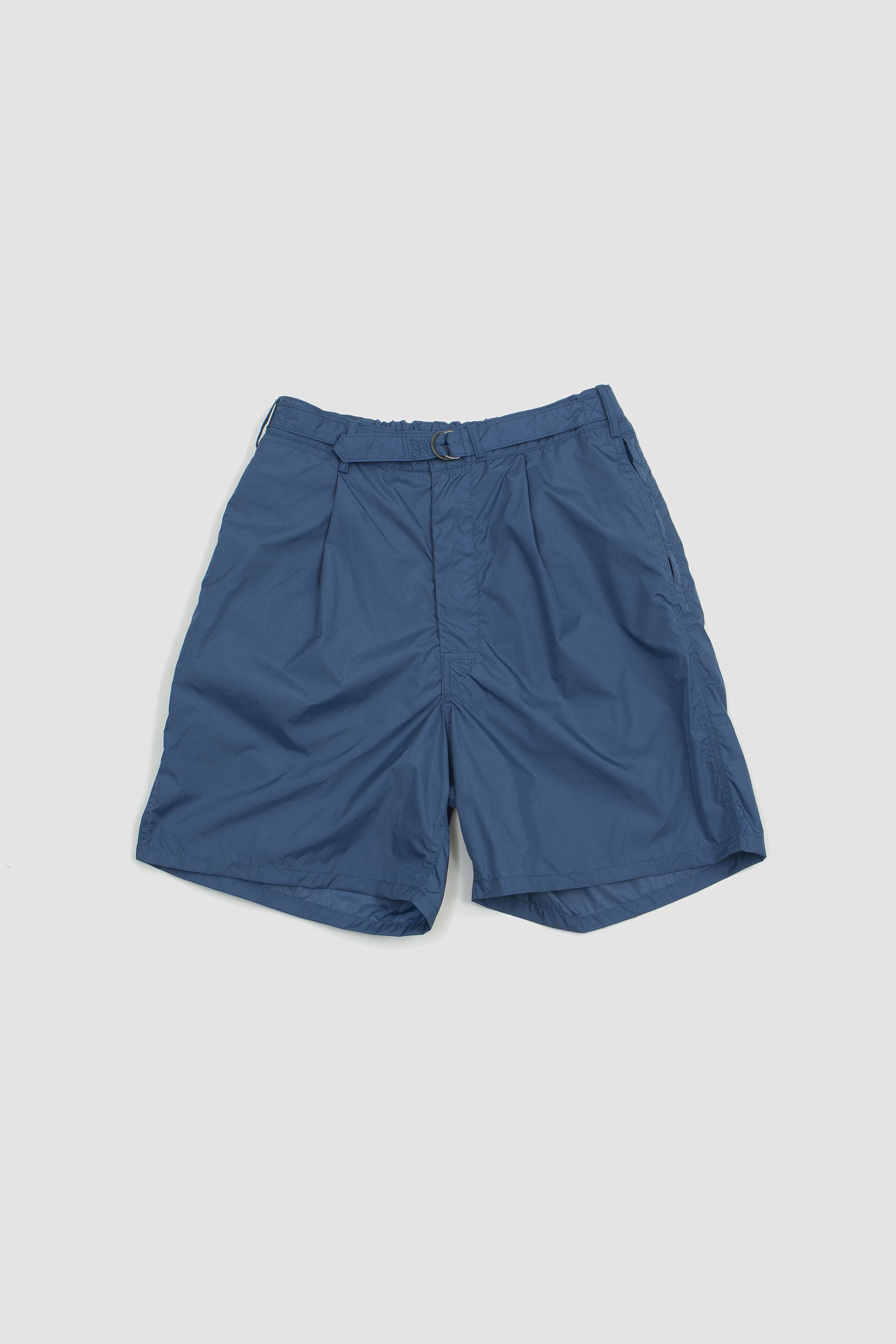 One Pleat Athletic Shorts Blue_1