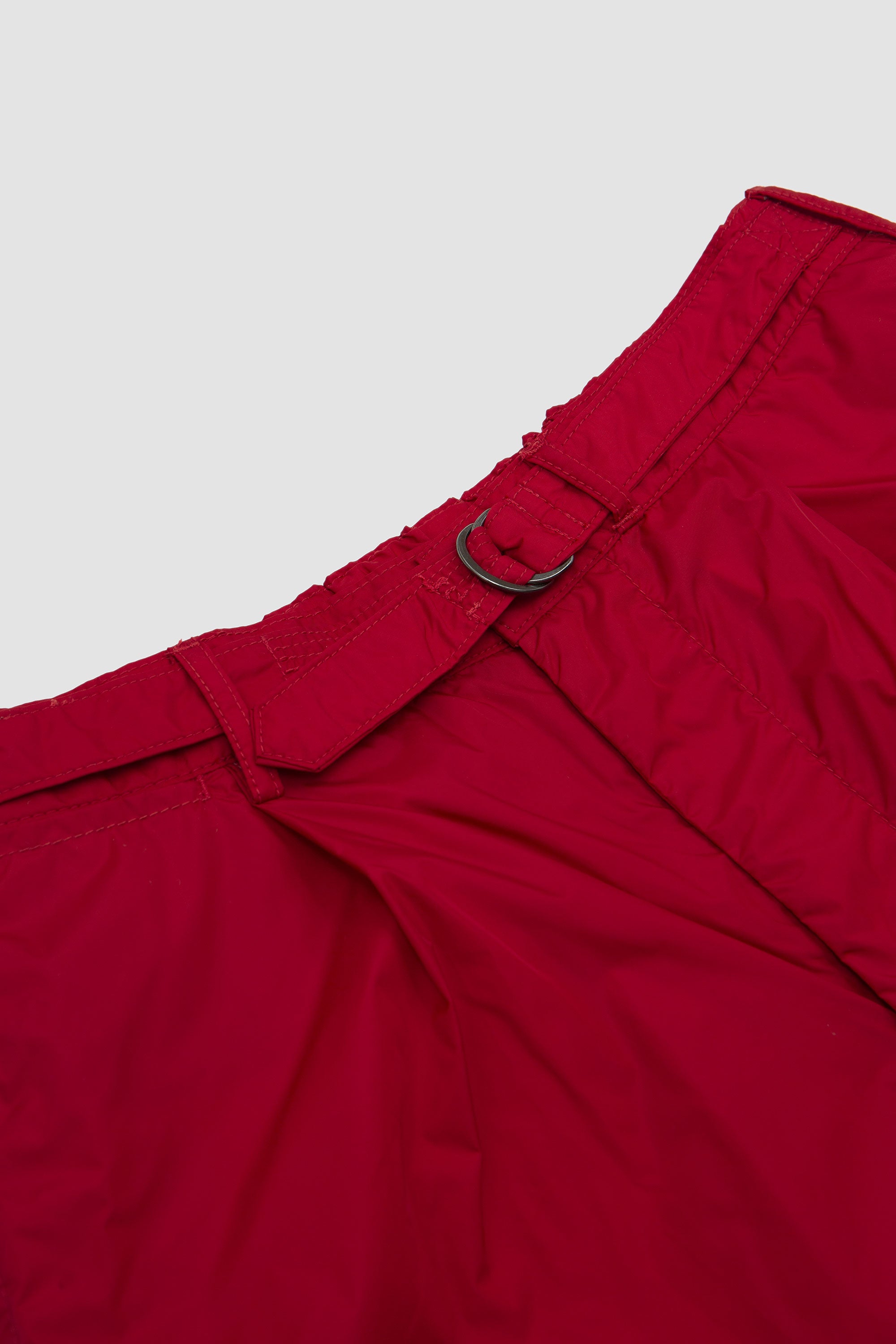 One Pleat Athletic Shorts Red