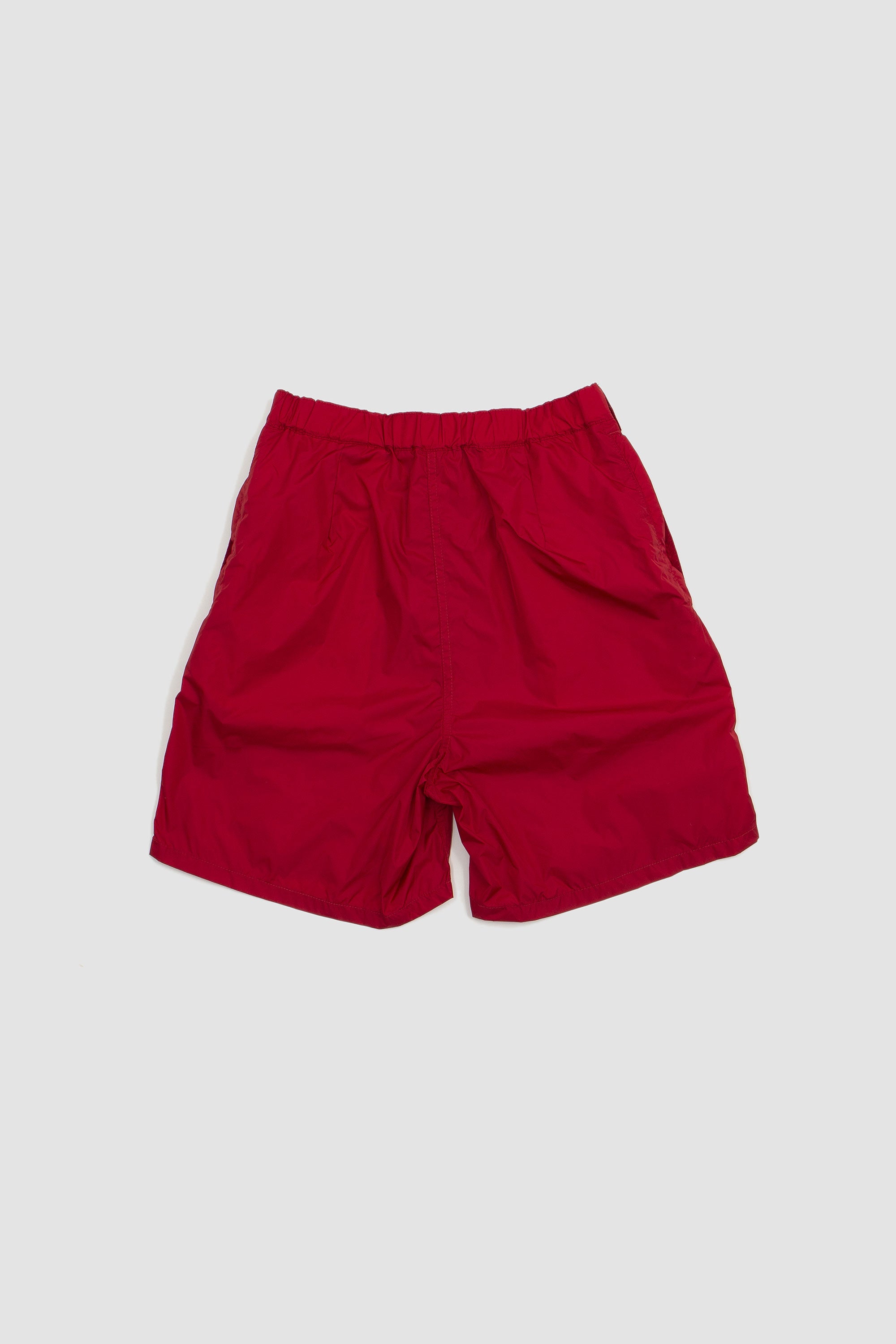 One Pleat Athletic Shorts Red_4