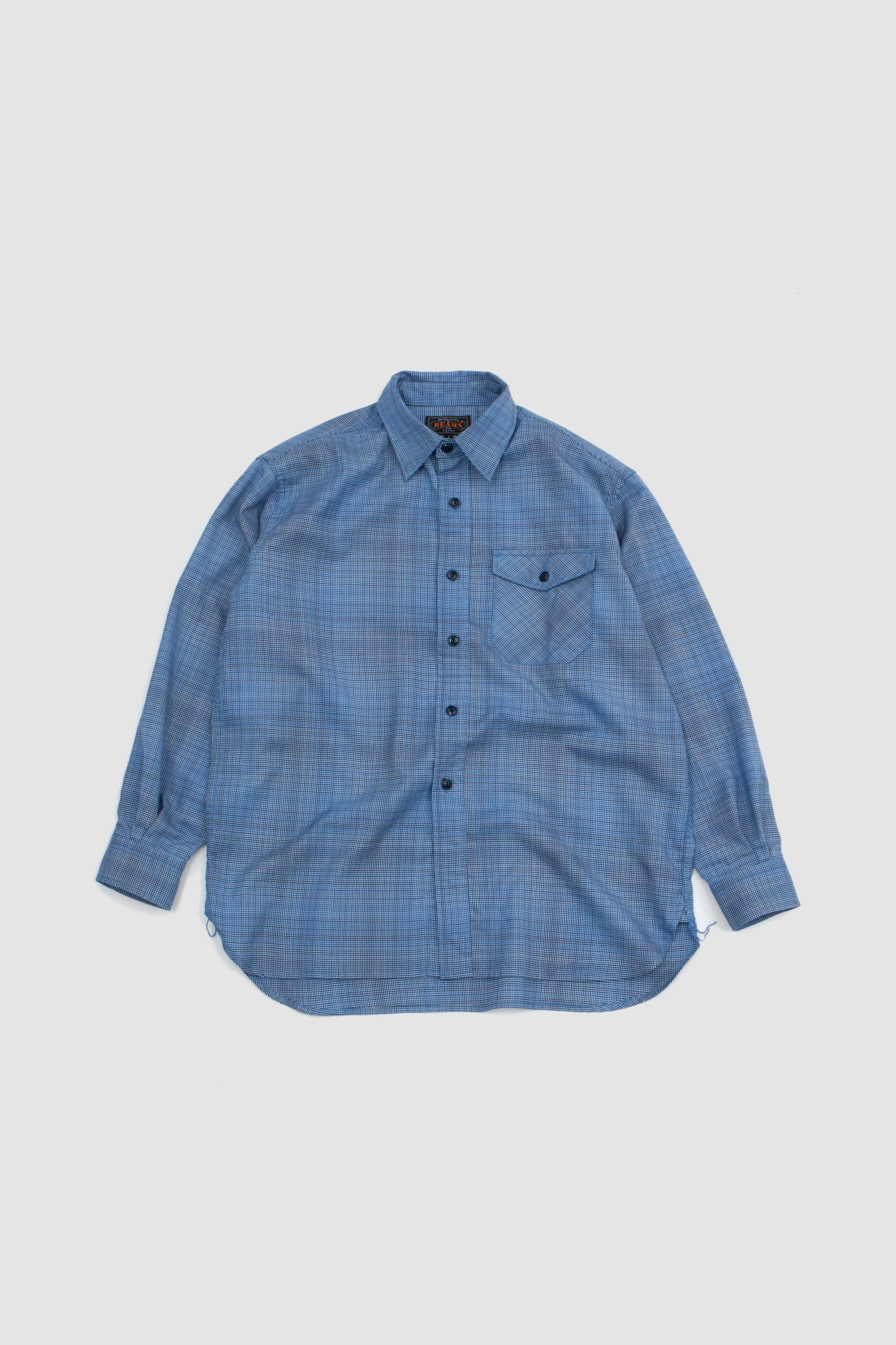 Wool PE Plaid Guide Shirt Blue_1