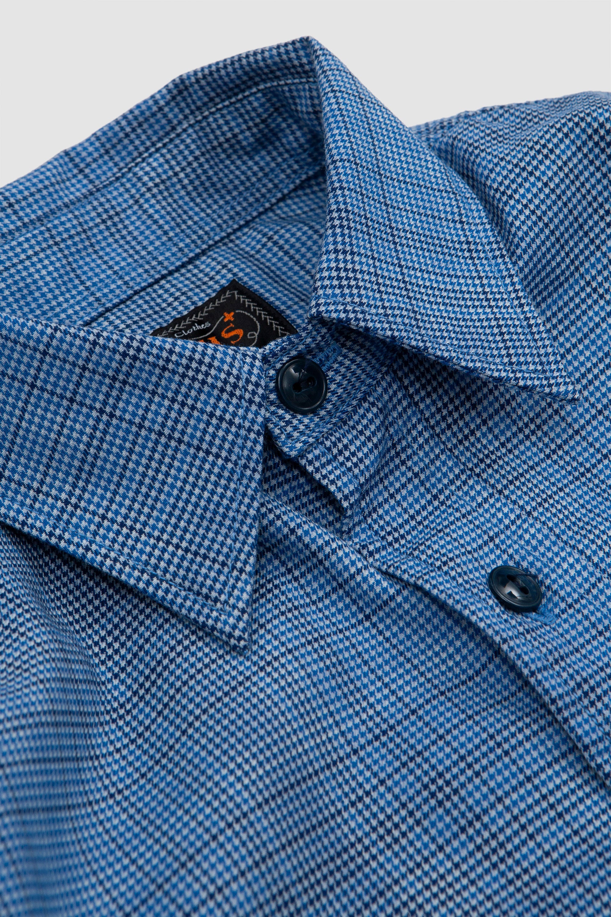 Wool PE Plaid Guide Shirt Blue