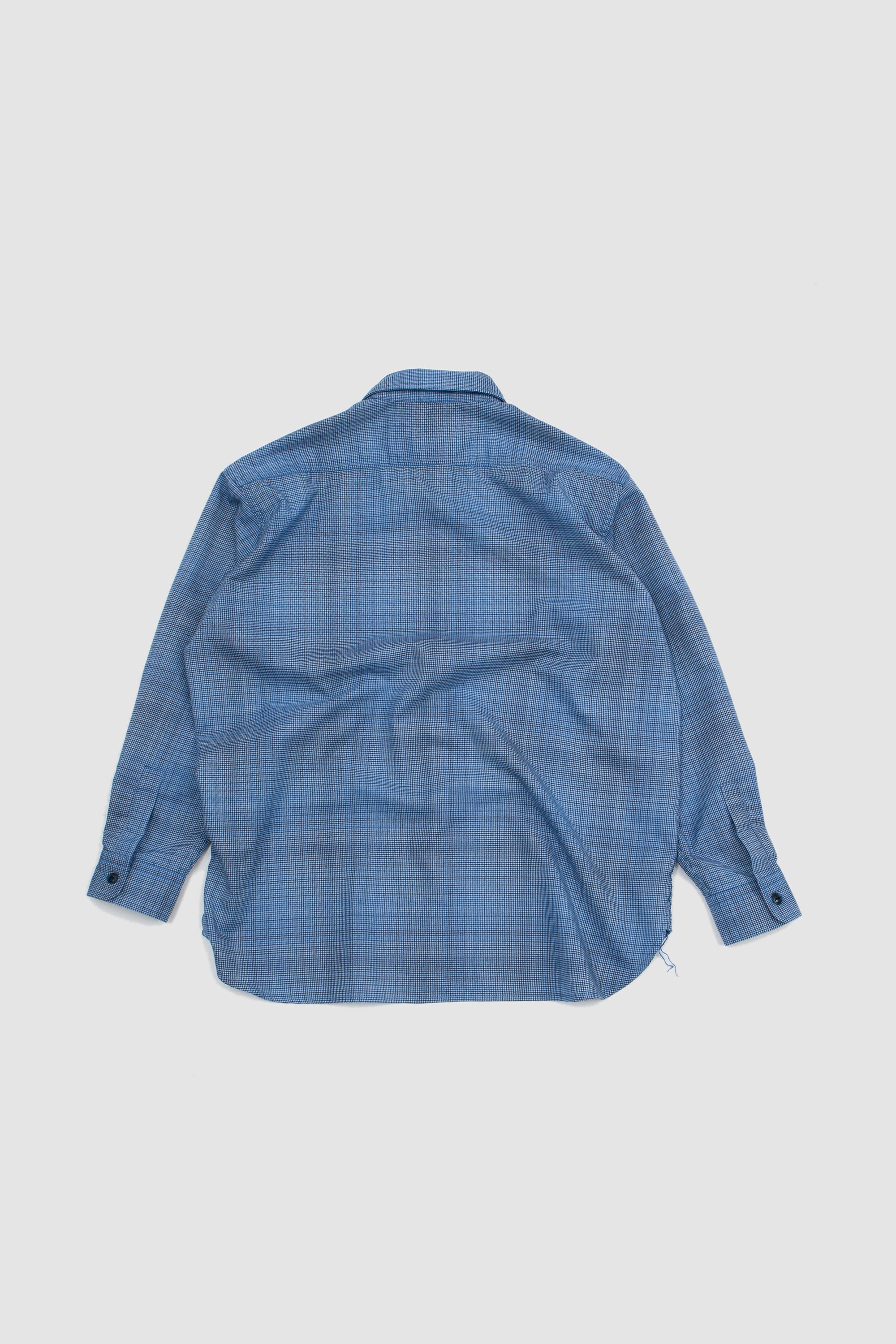 Wool PE Plaid Guide Shirt Blue_4