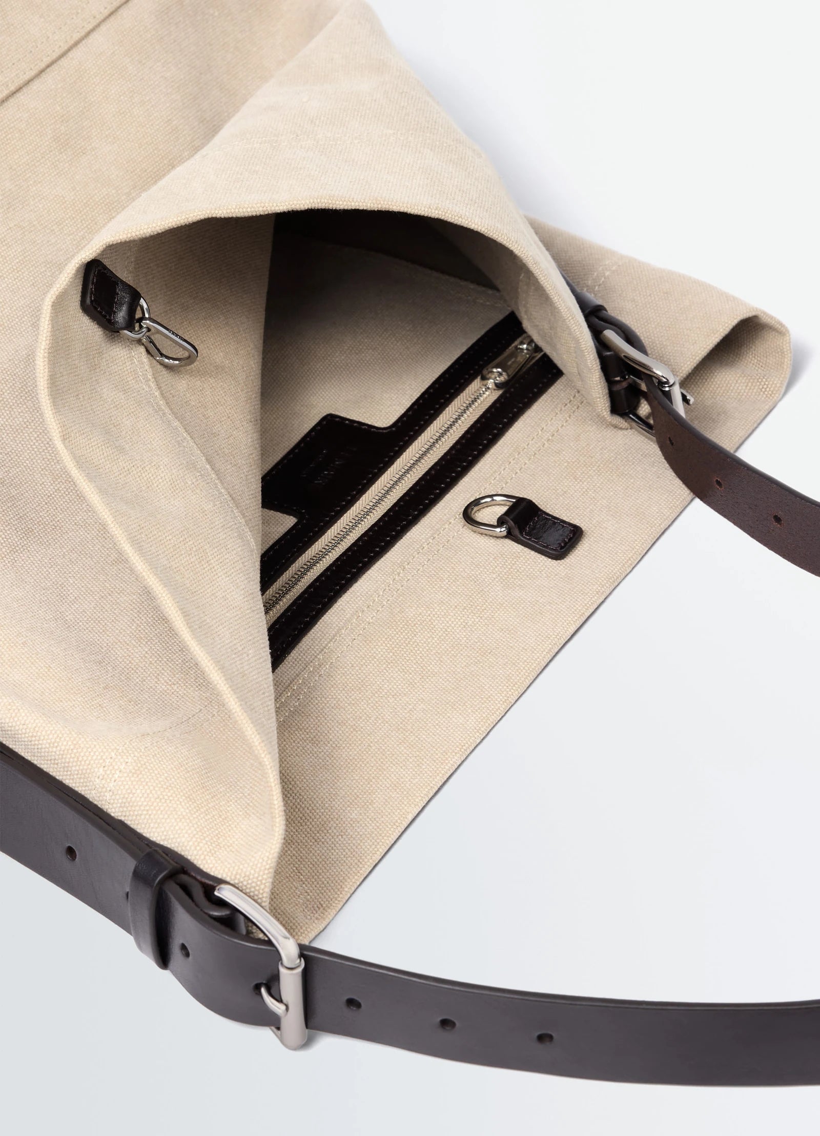 Belted Tote Bag Dark Linen_5