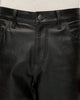 SPORTIVO STORE_5 Pocket Distress Leather Trousers Black_5