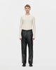 SPORTIVO STORE_5 Pocket Distress Leather Trousers Black_2