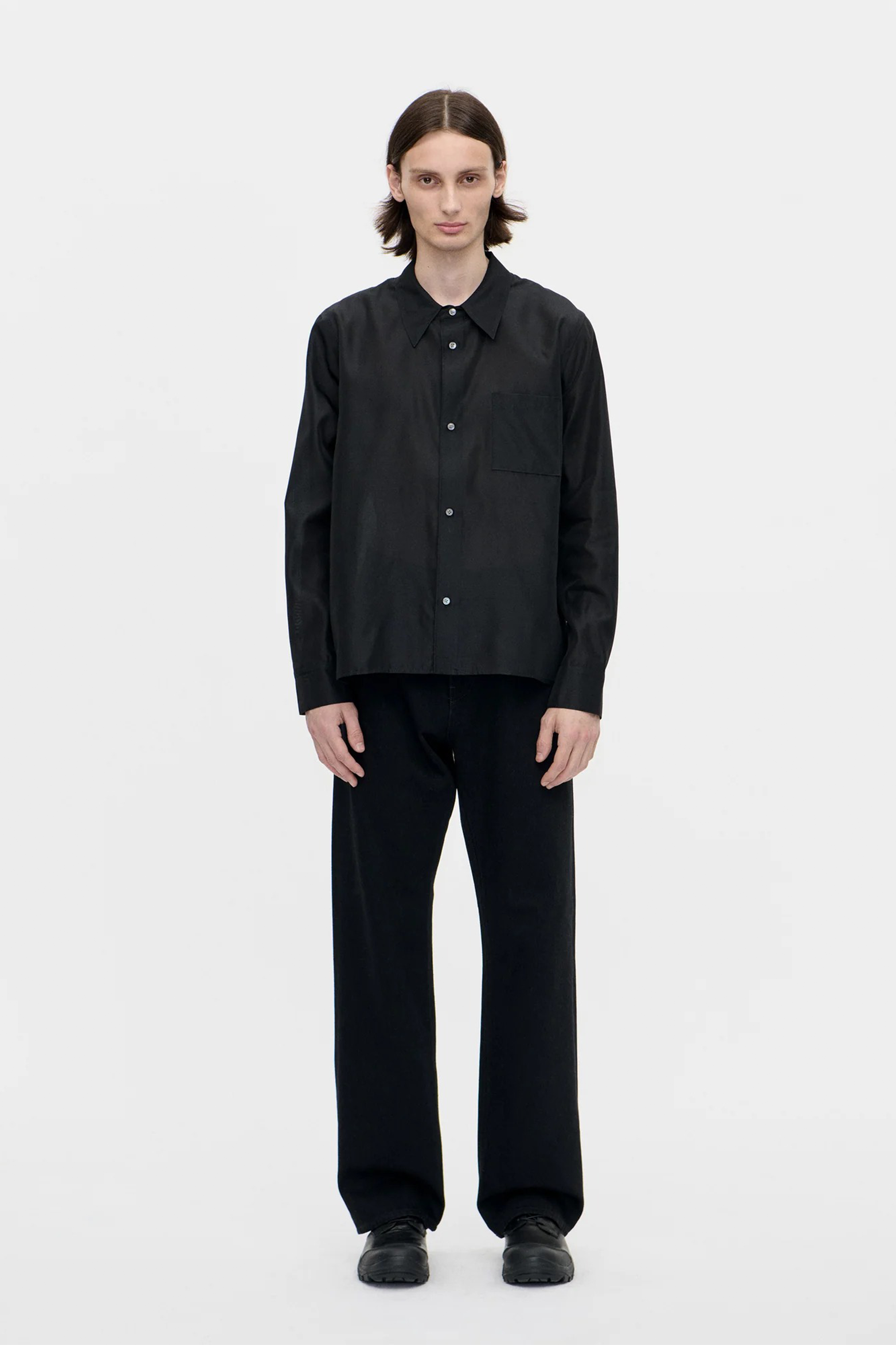 Dinner Shirt Open Charcoal