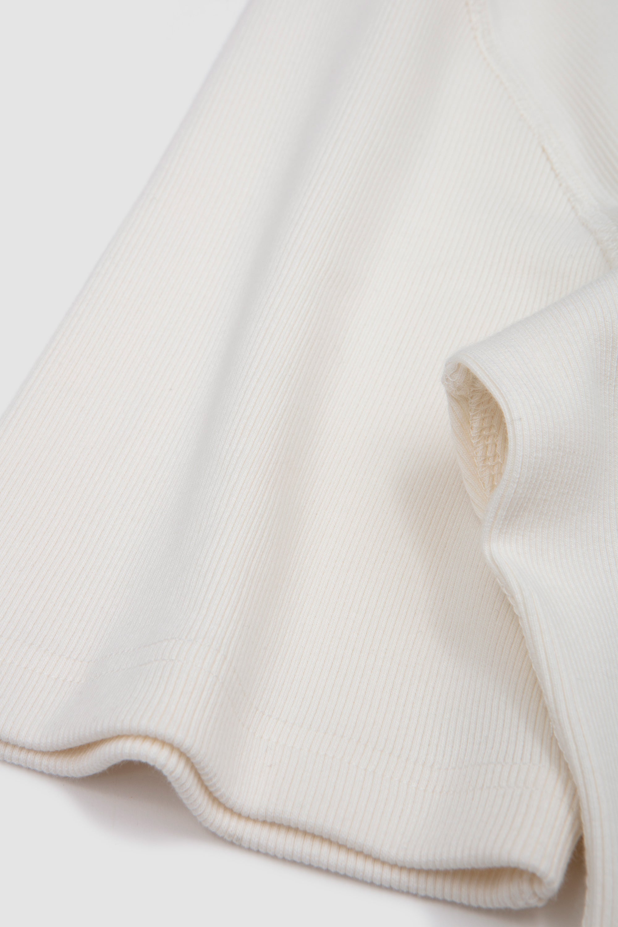 Gym Tee Cotton Rib Chalk