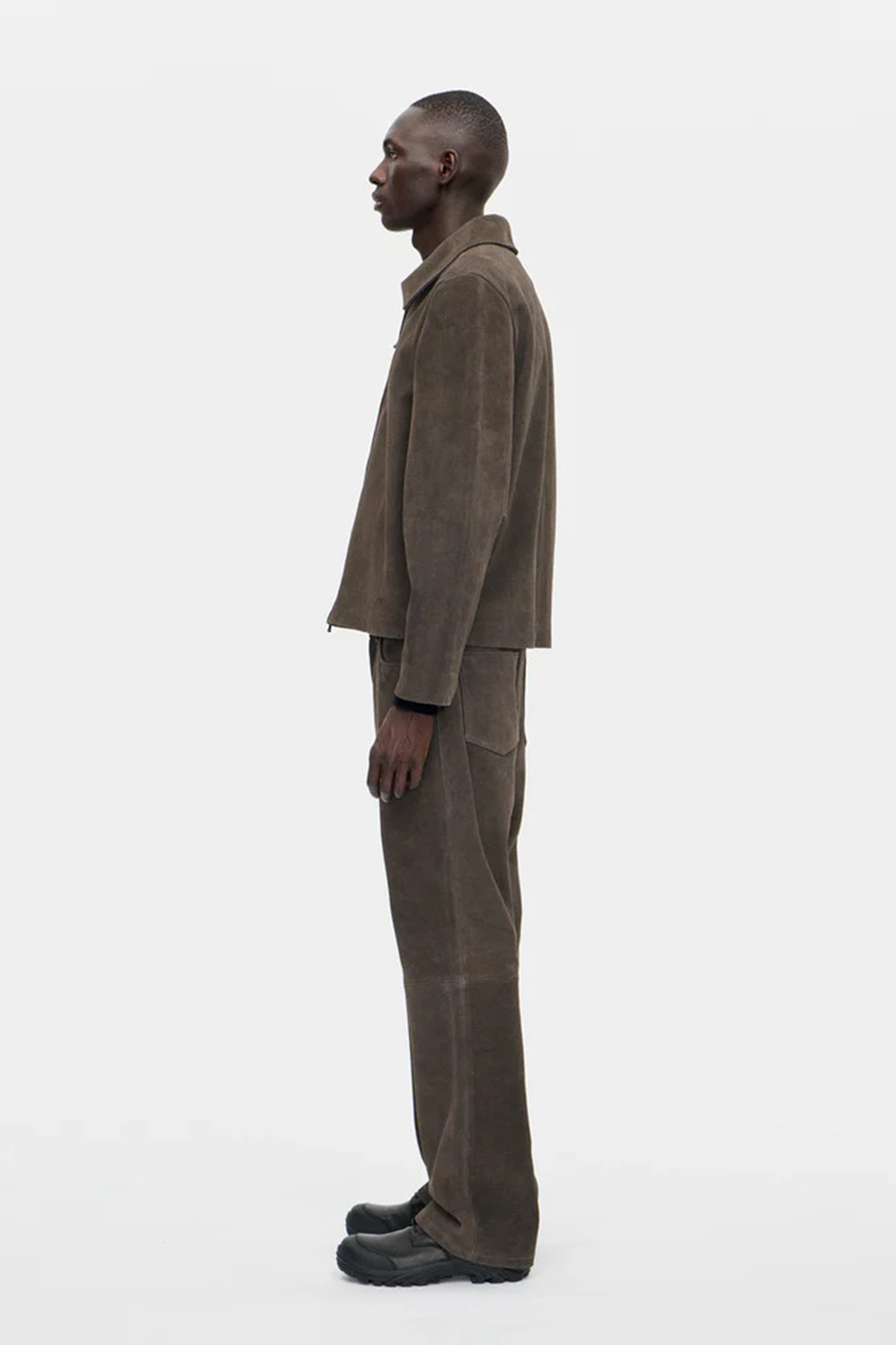 Officer Zip Jacket Suede Rock