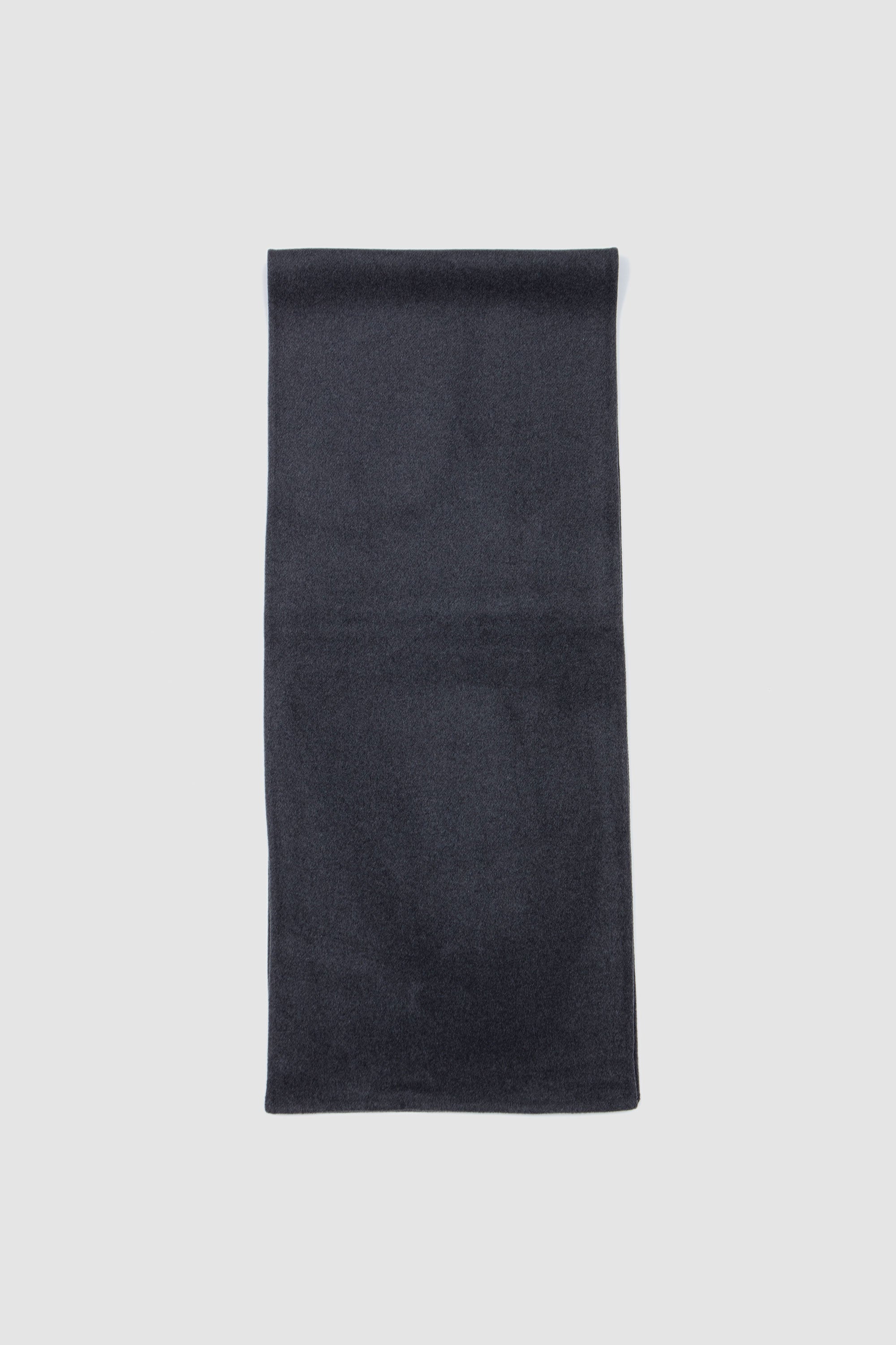 Plaid Scarf Woolcash Charcoal