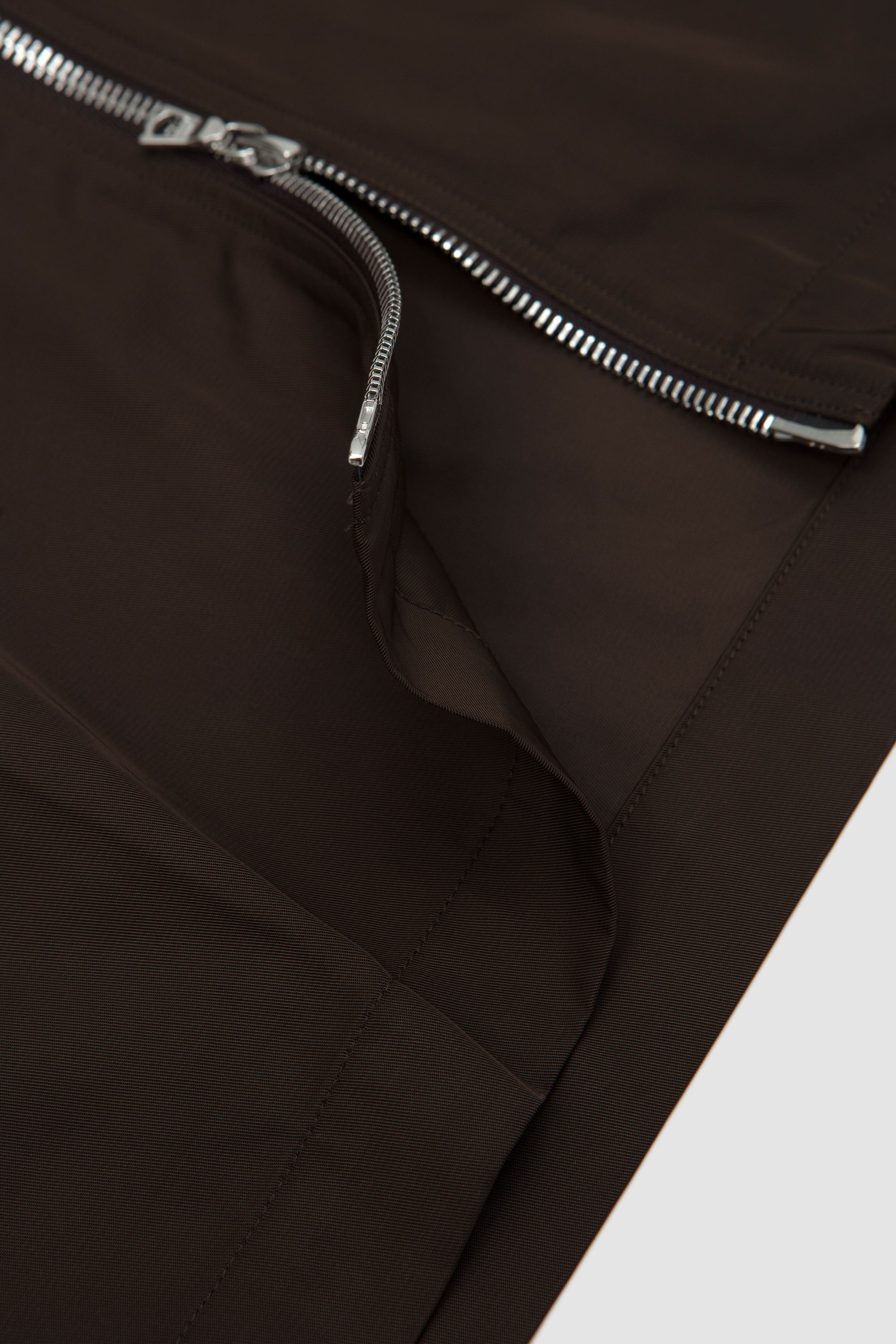 Shrunk Zip Shirt Memory Chocolate