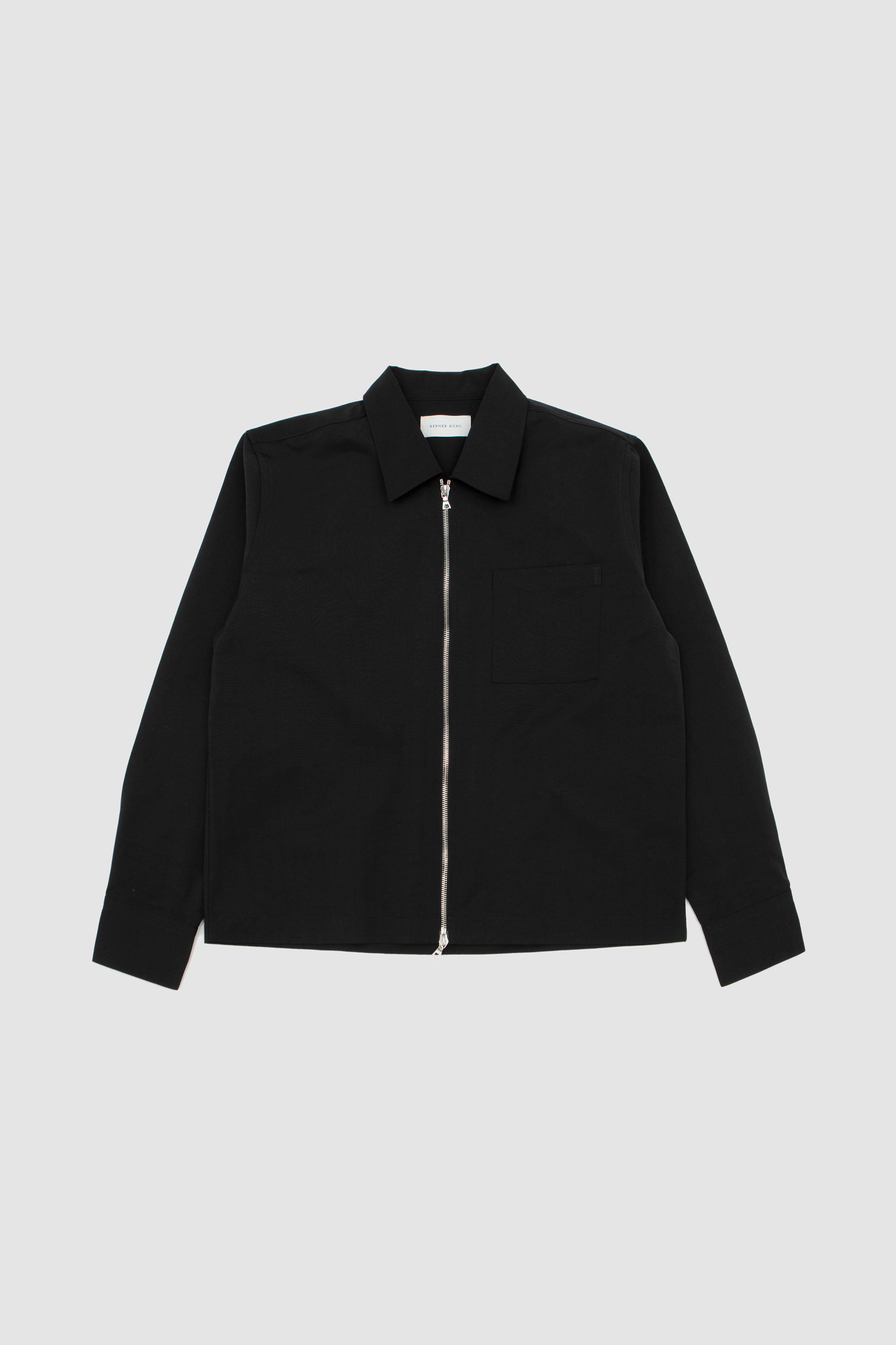 Shrunk Zip Shirt Ottoman Black