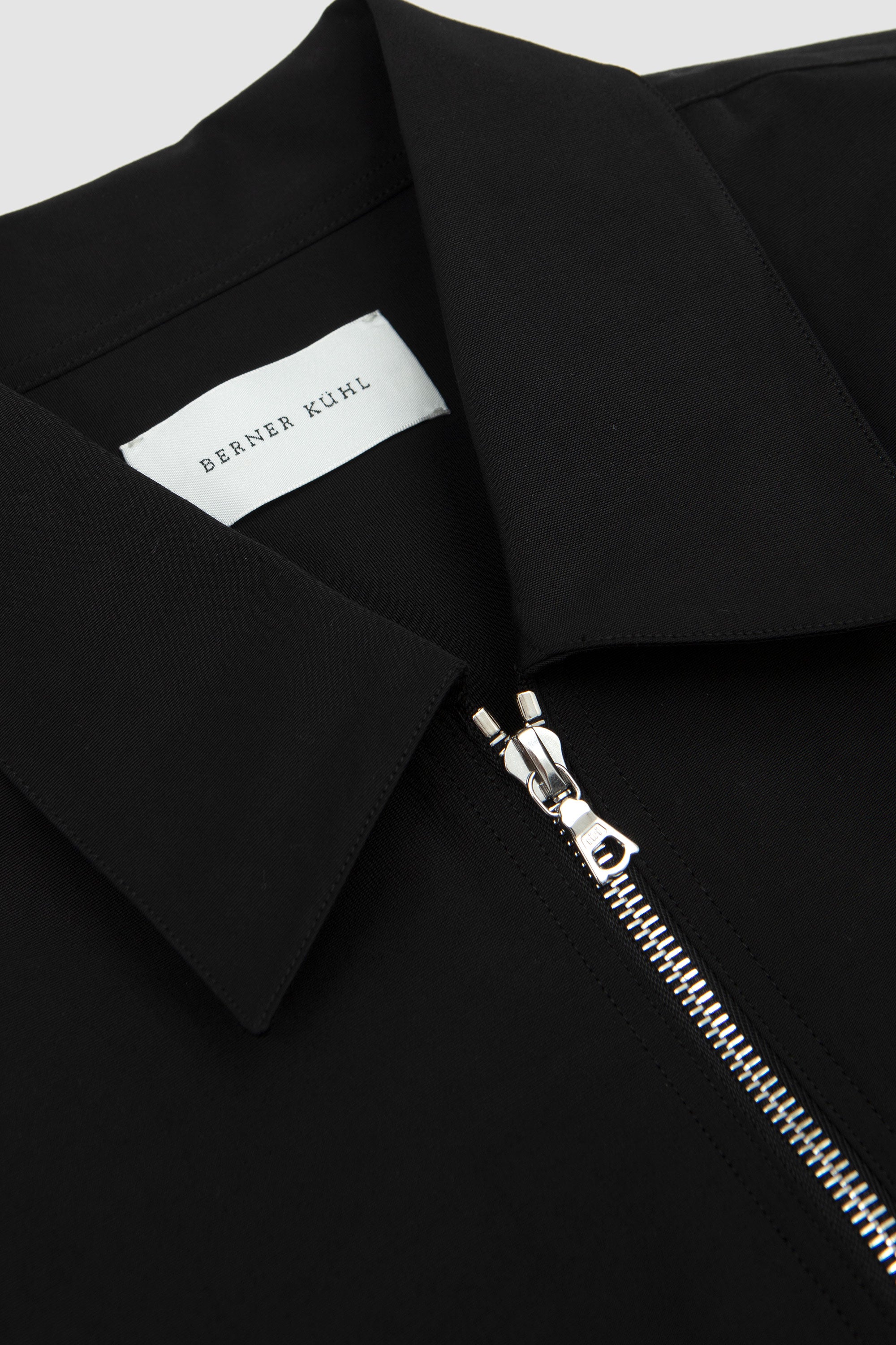 Shrunk Zip Shirt Ottoman Black