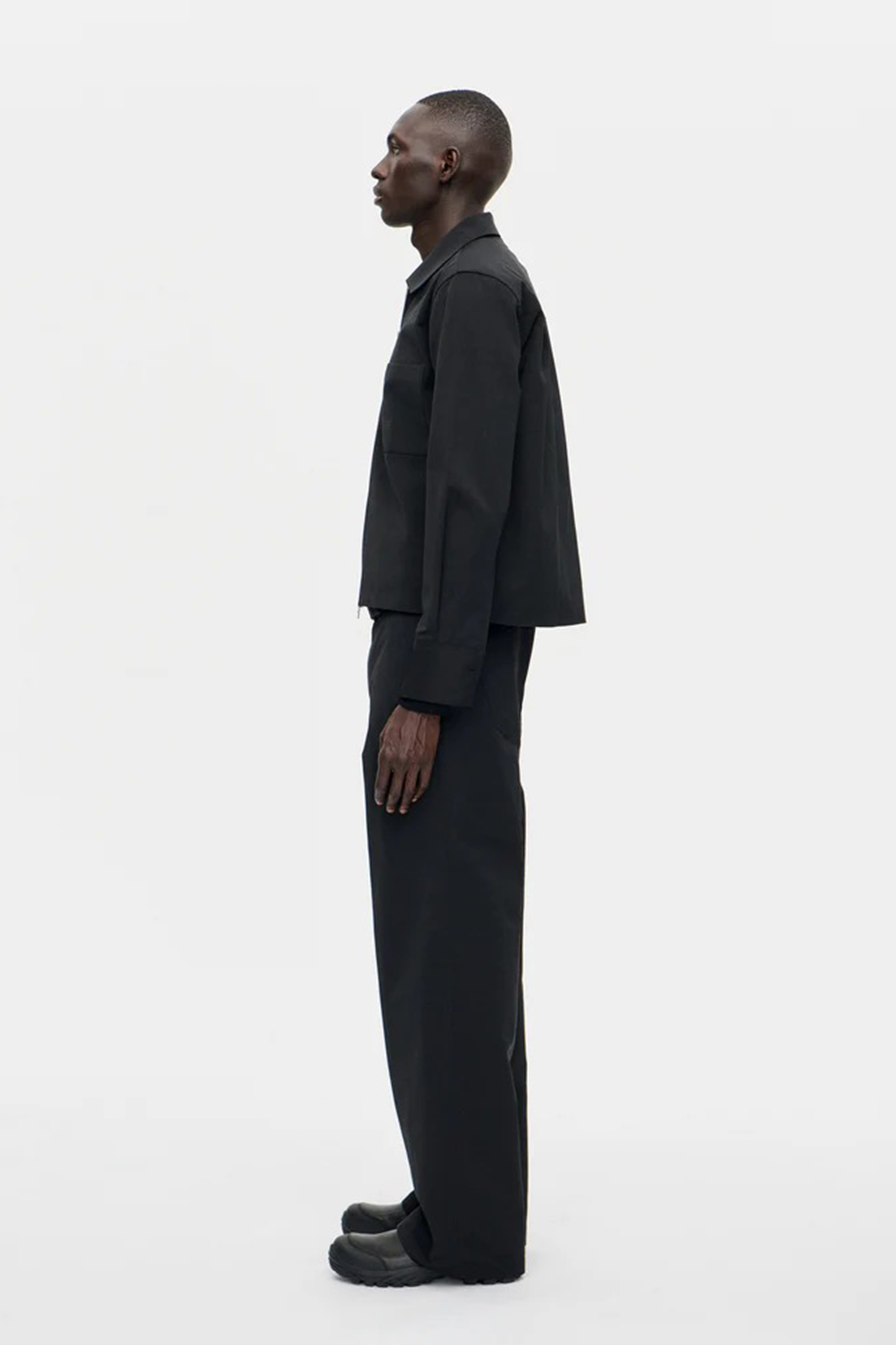 Shrunk Zip Shirt Ottoman Black