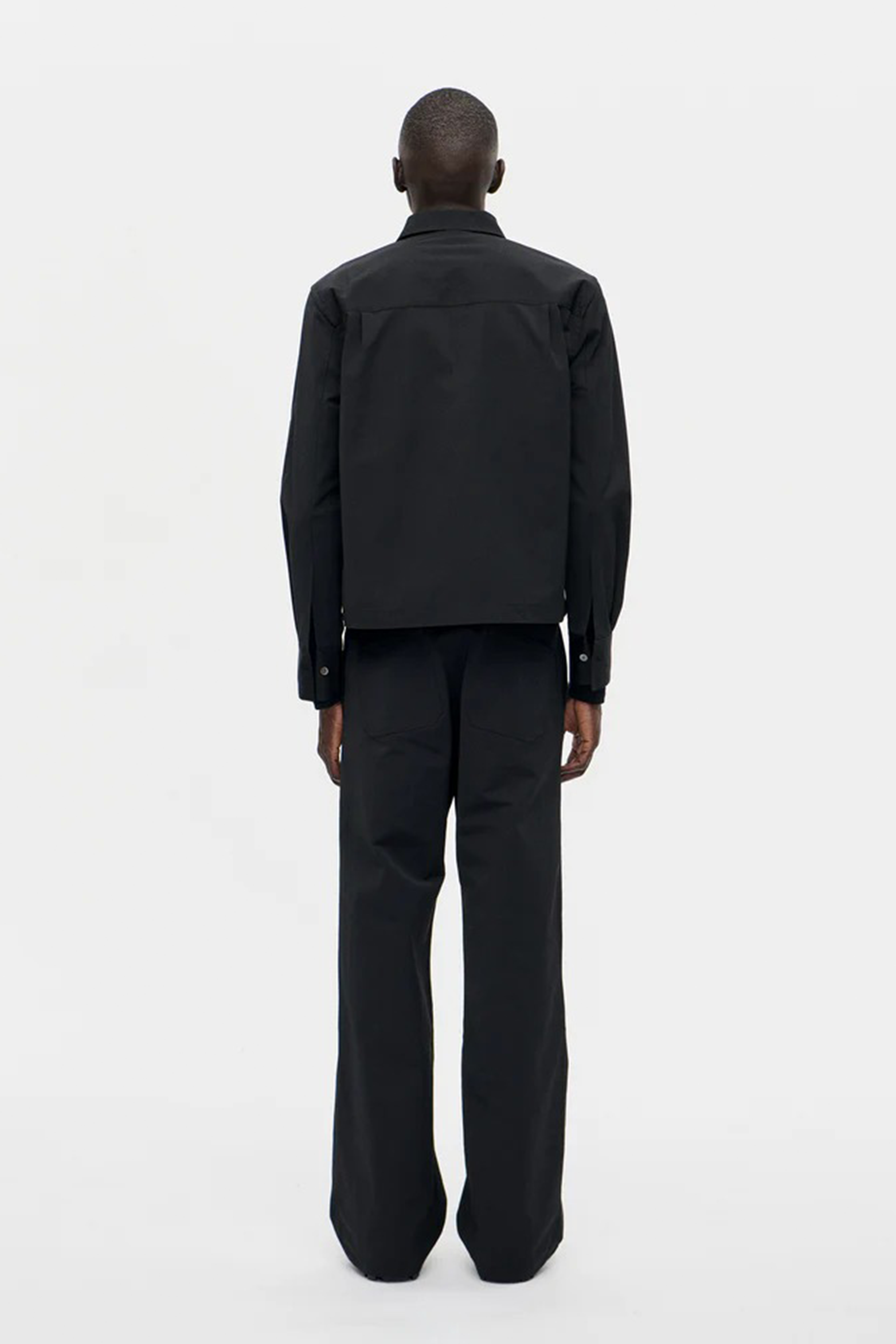 Shrunk Zip Shirt Ottoman Black