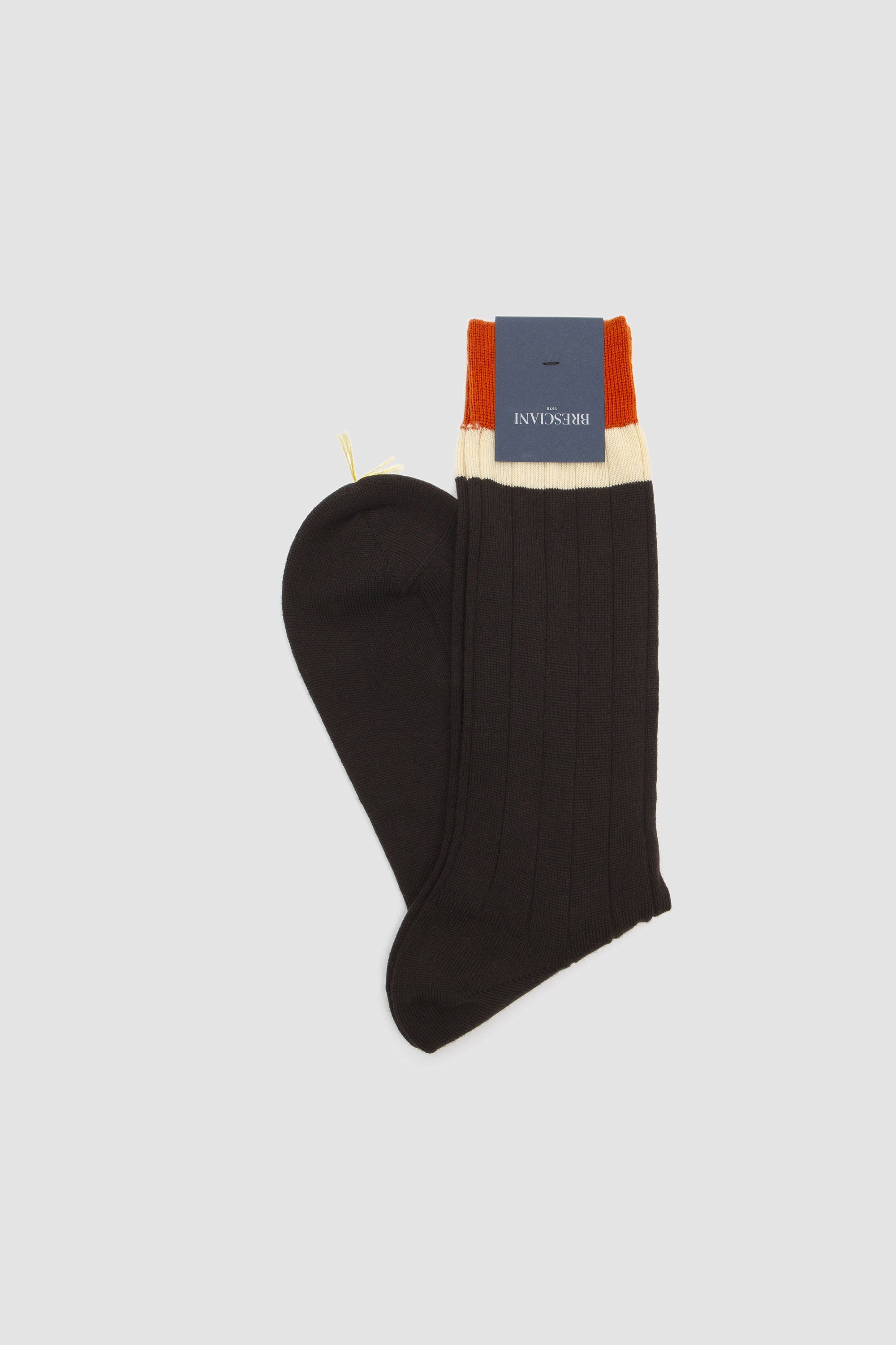Wool Blend Short Socks Caffe/ Alba/ Paglierino_2
